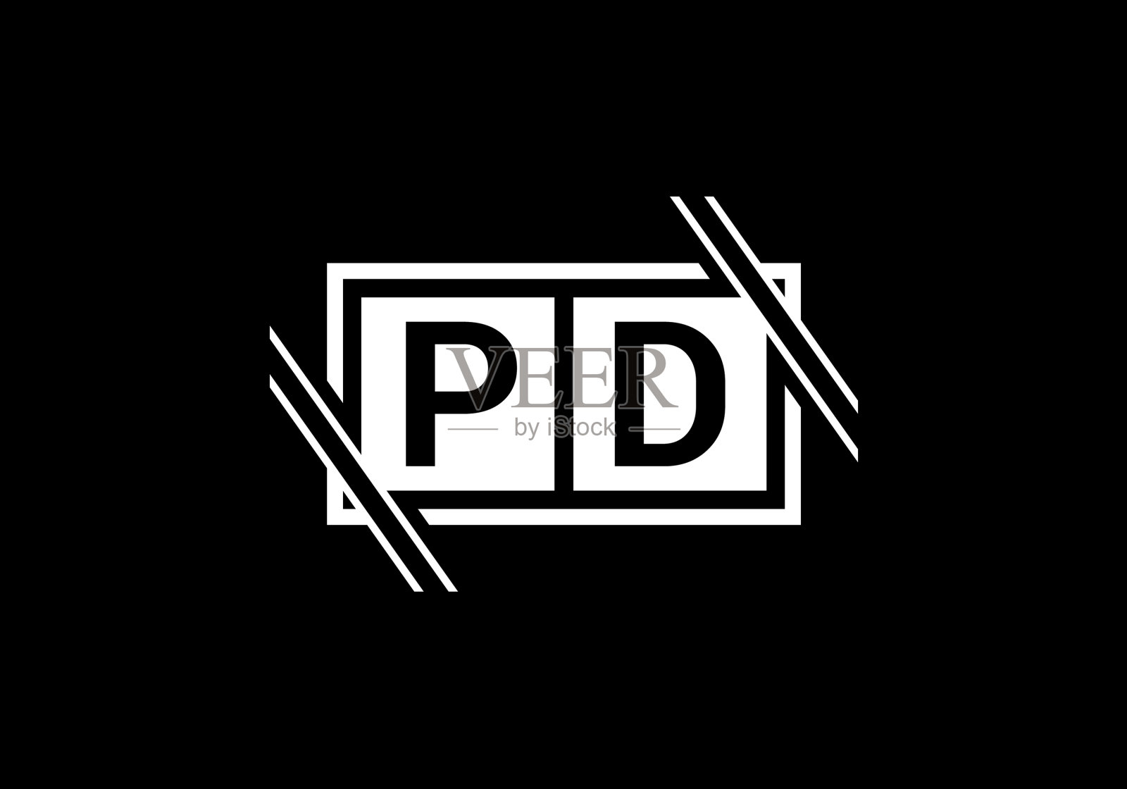 P d pd首字母标识设计模板插画图片素材