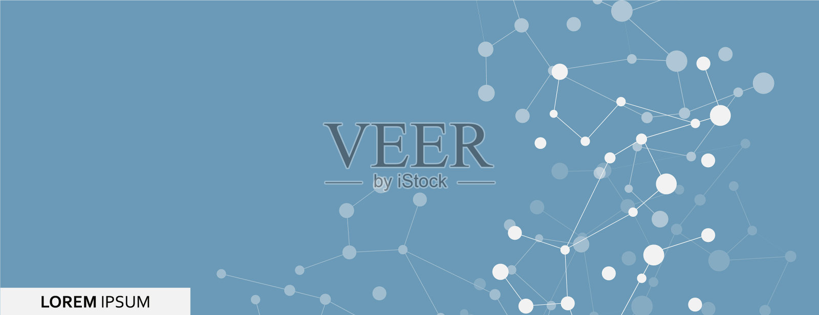 摘要连接分子旗帜科学插画图片素材