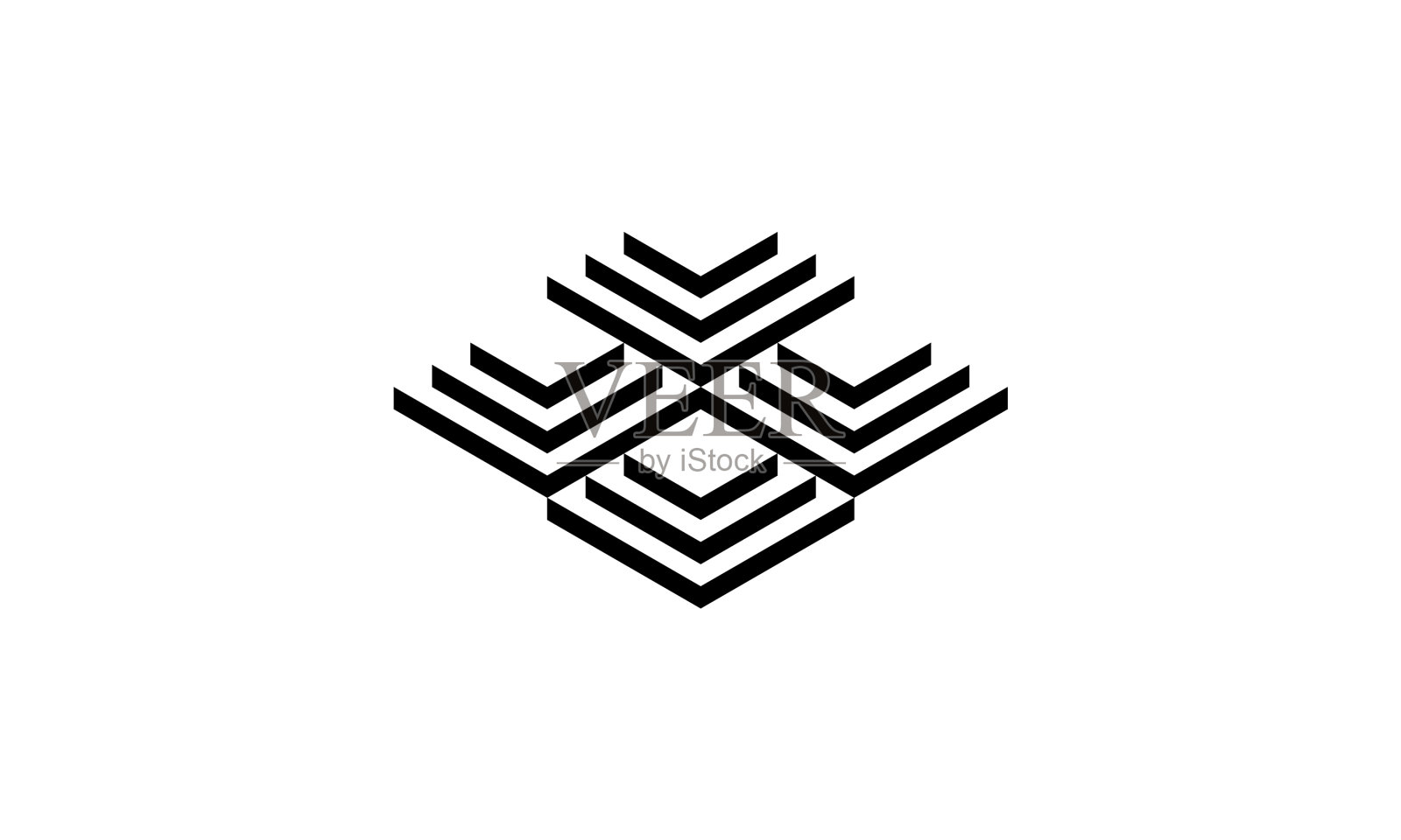 抽象步骤标志设计理念插画图片素材