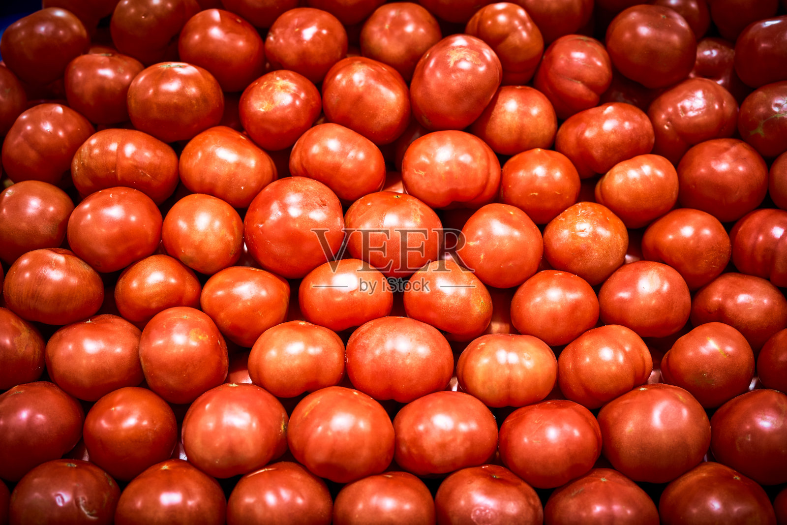新鲜西红柿排列在超市照片摄影图片