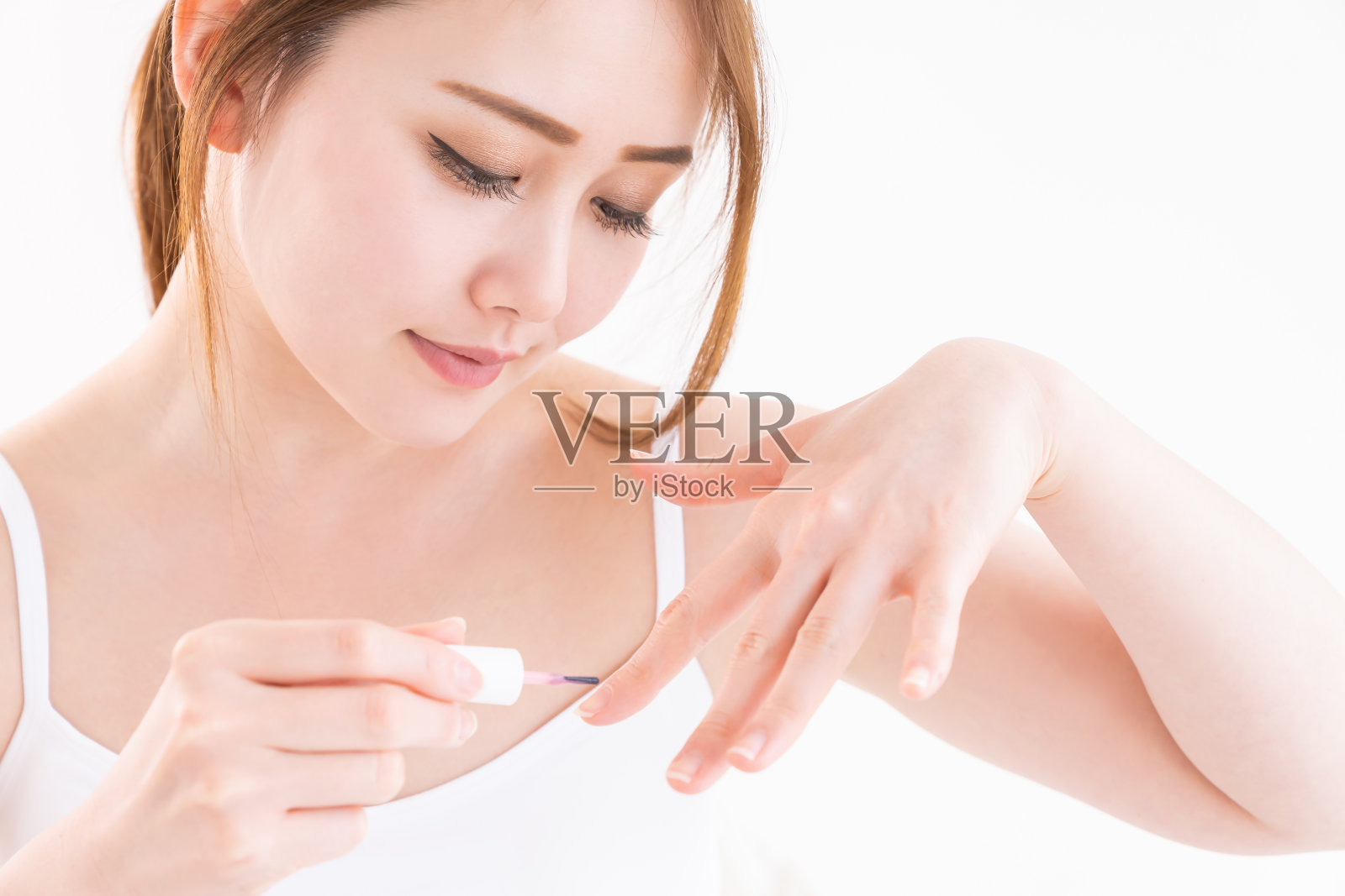 亚洲女性美容形象,美甲,照片摄影图片