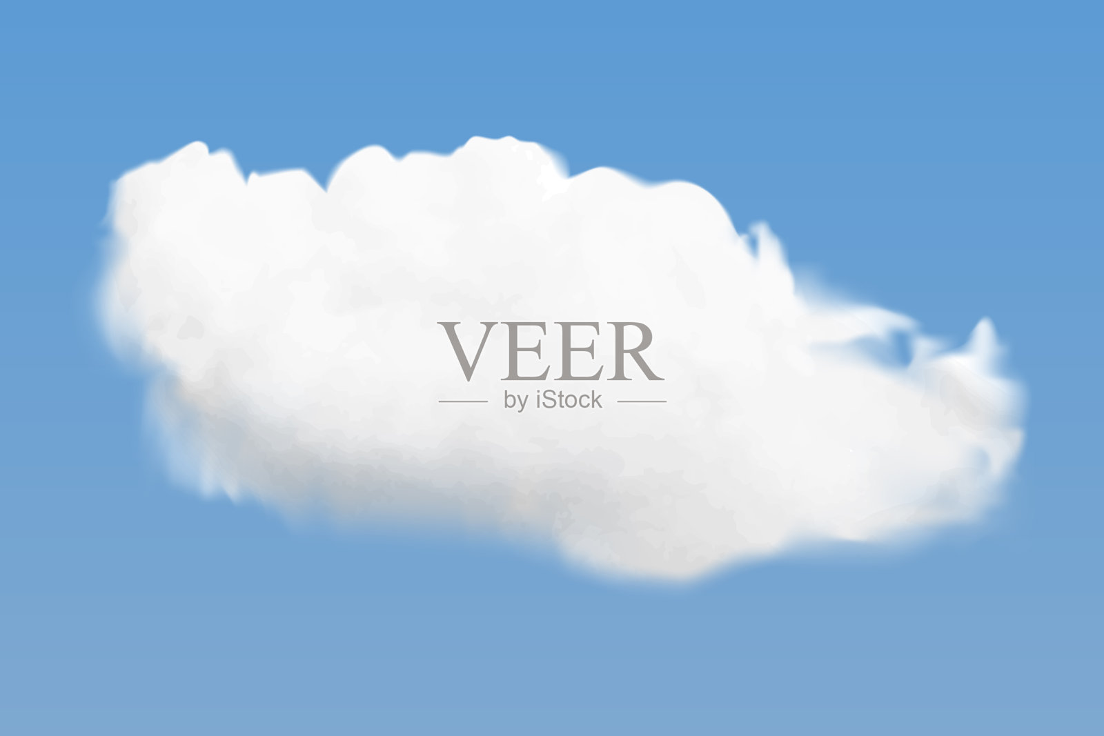 真实的白云在蓝天上飞行的背景插画图片素材