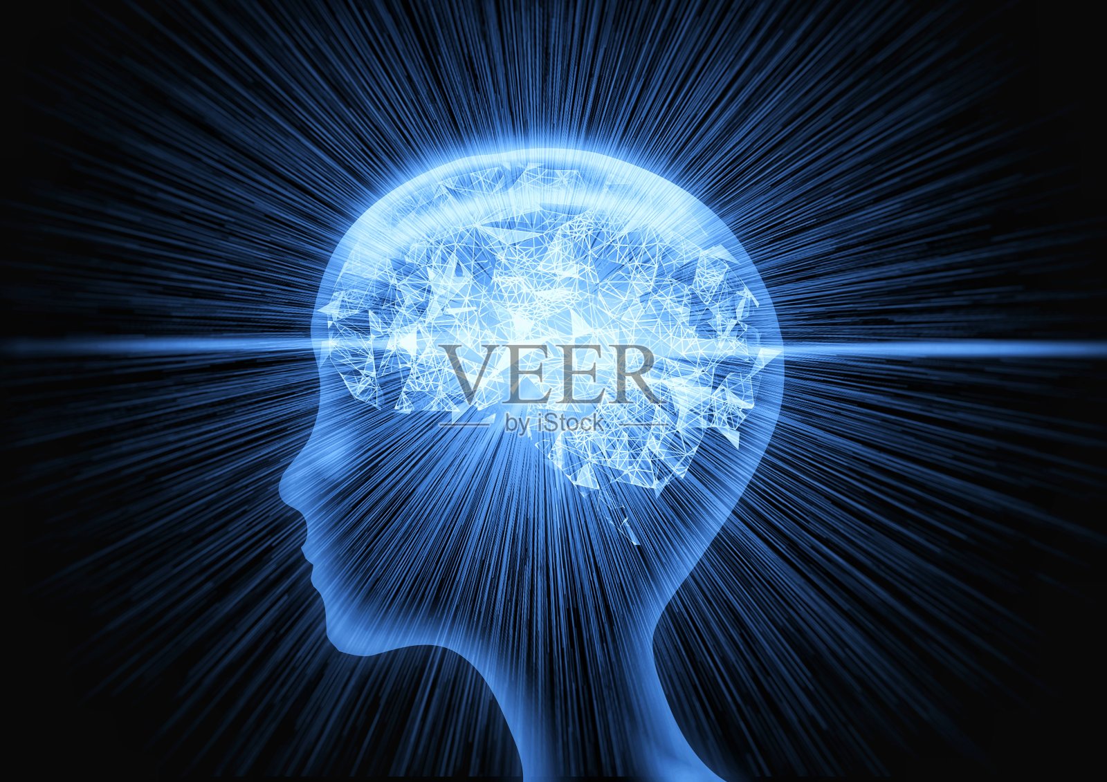 摘要人工智能嵌入类人机器人中照片摄影图片