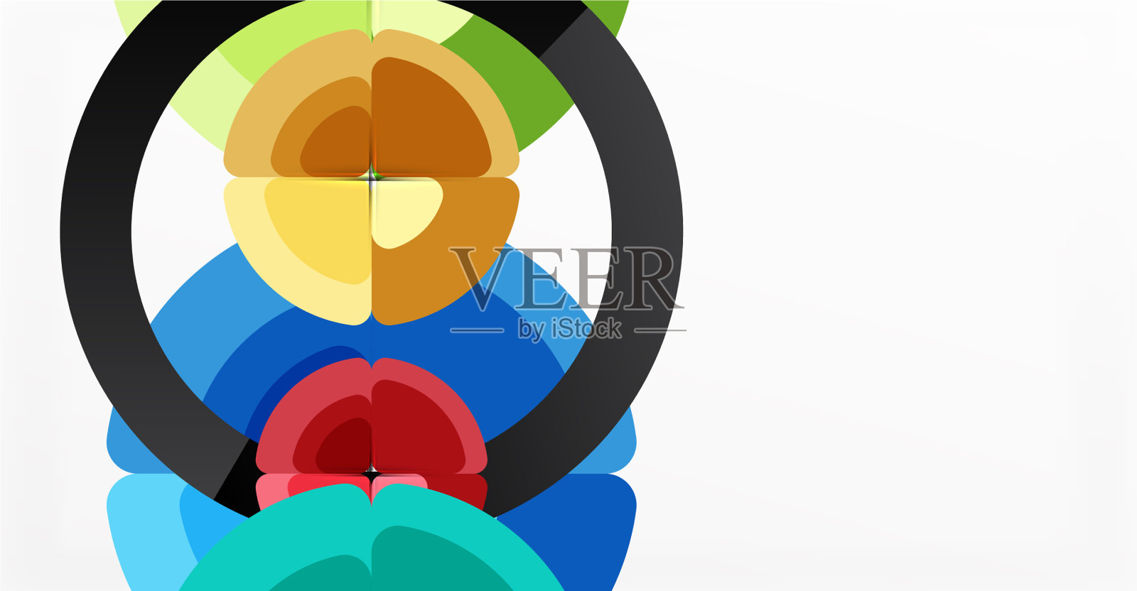 抽象背景时尚色圈插画图片素材