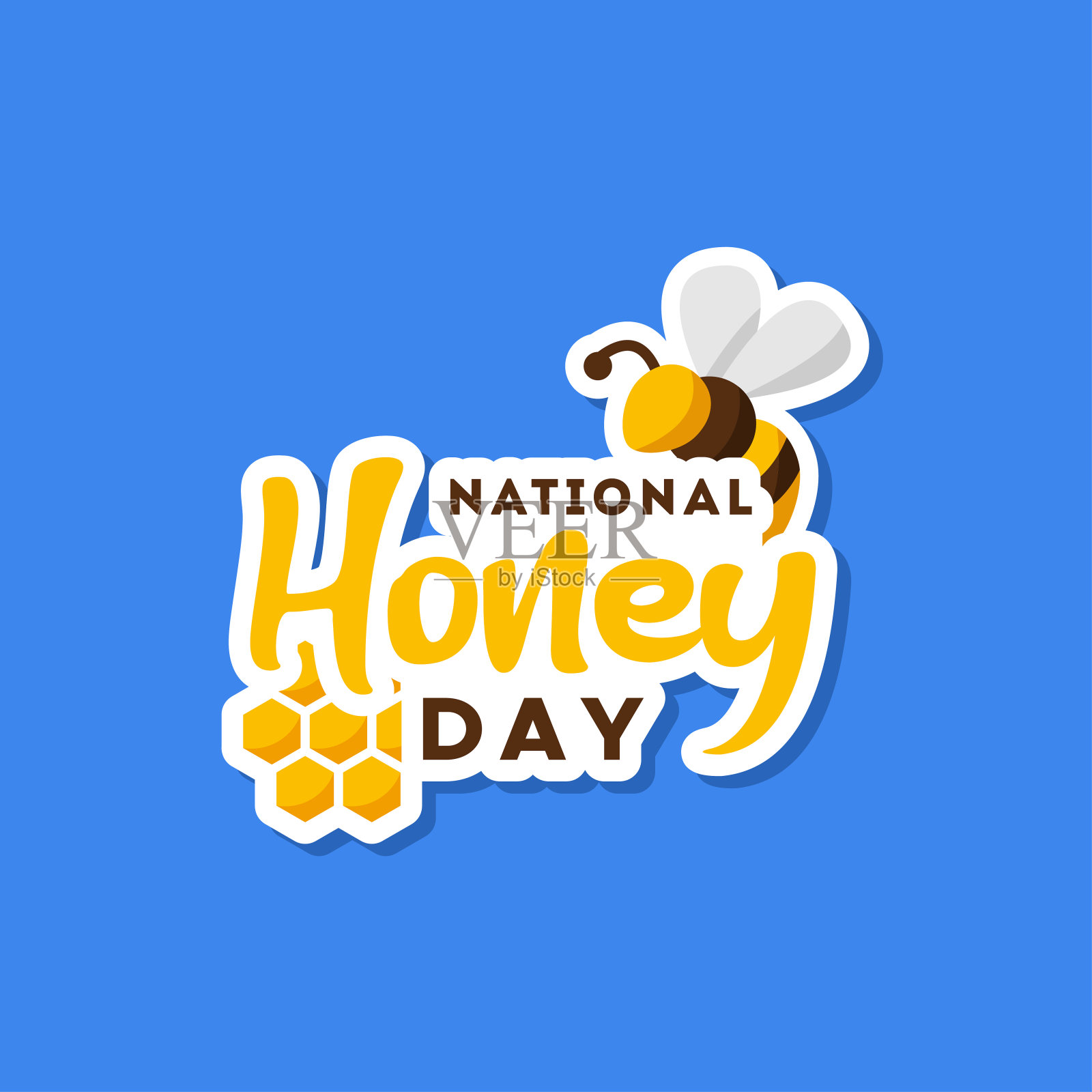 庆祝时刻的国家蜜蜂日矢量设计插图插画图片素材