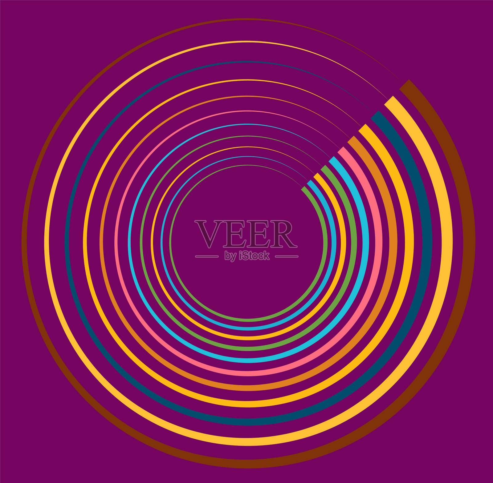 单一杂色多色和多彩的螺旋插画图片素材