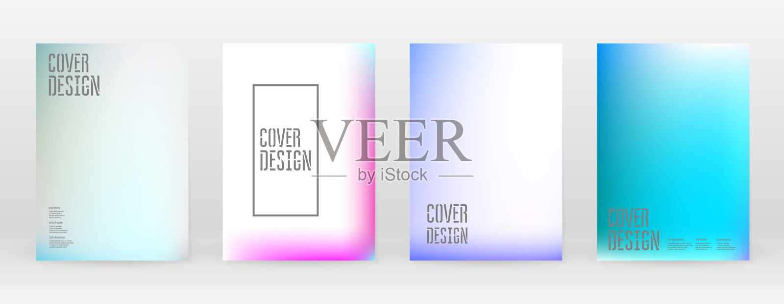 柔和的柔软。充满活力的蓝色,青色,霓虹概念。设计模板素材