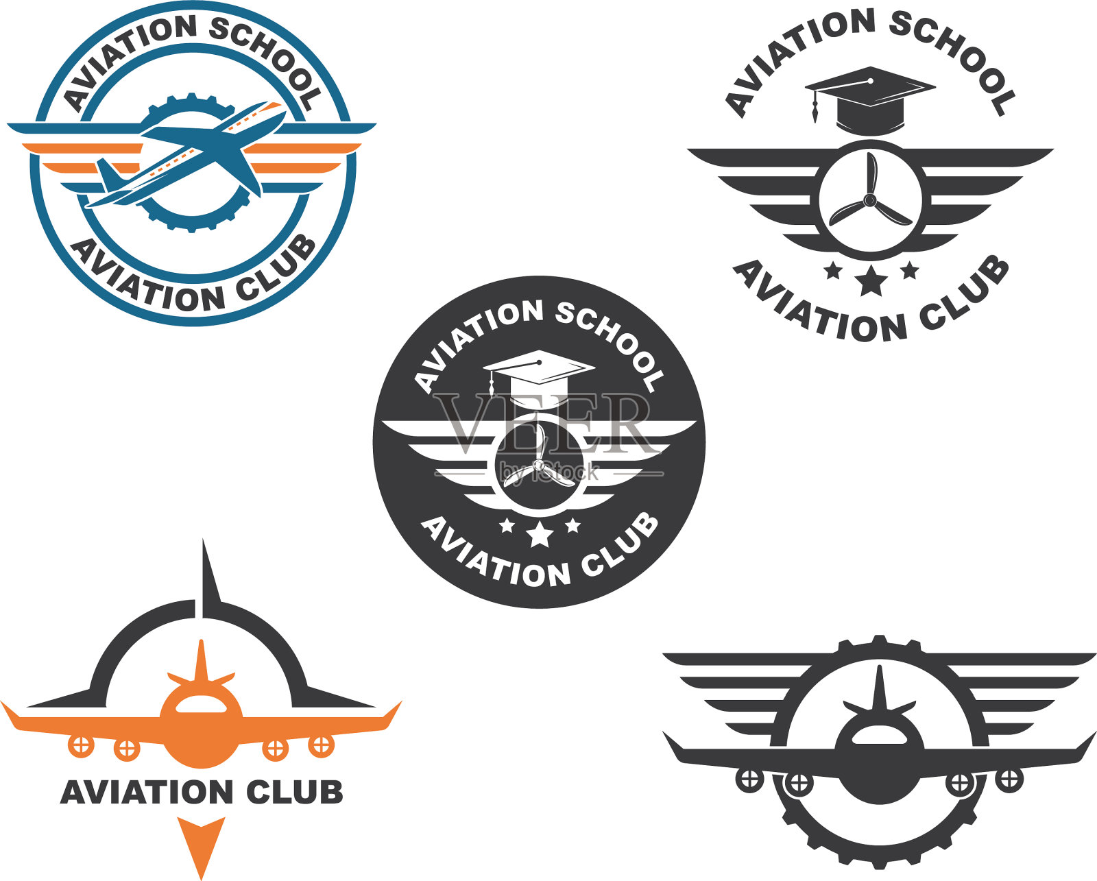 航空学院设计插画图片素材