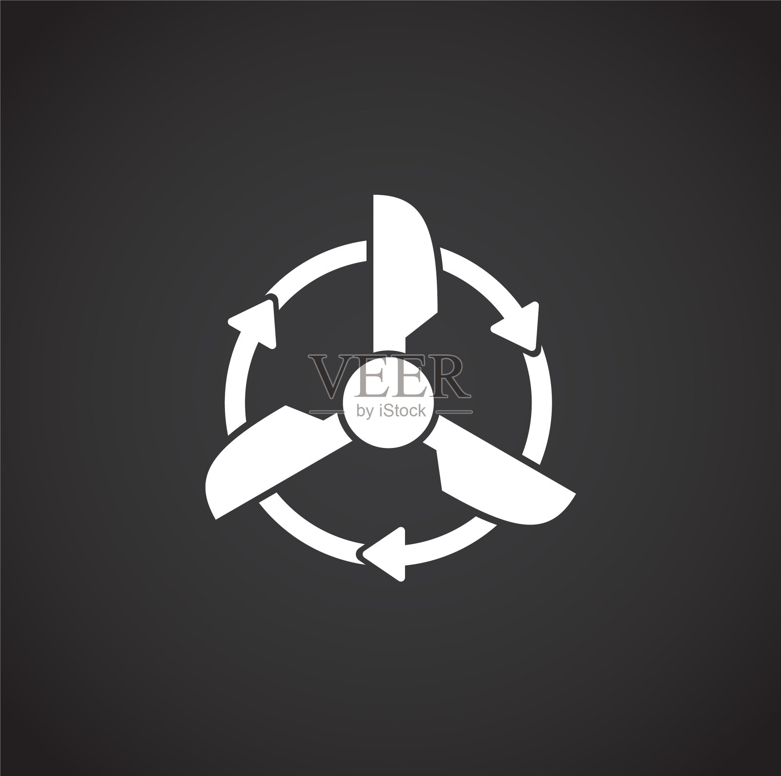 在图形和网页设计的背景上的风扇图标插画图片素材