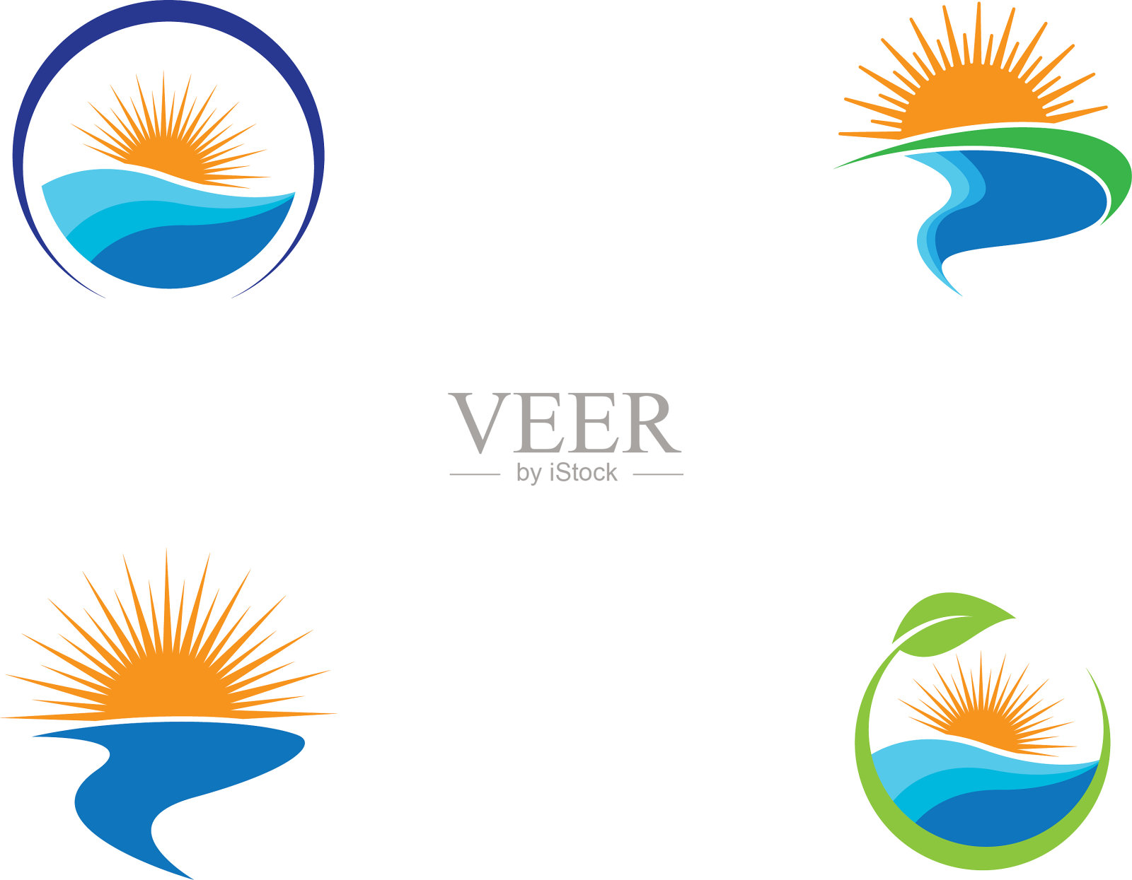 夏天象征图标插画图片素材