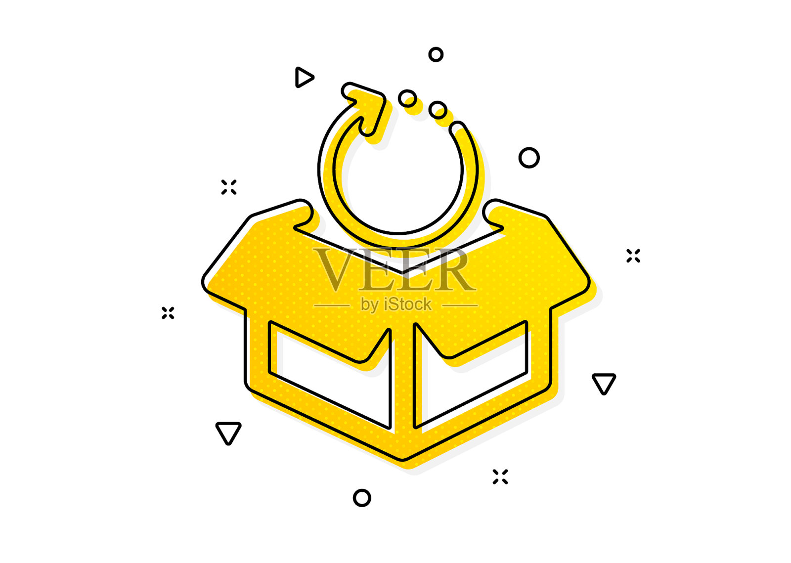 退货包裹图标快递包裹标志货物图标素材