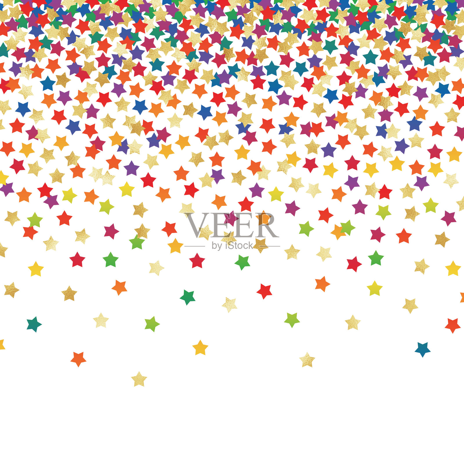 五彩纸屑下降背景插画图片素材