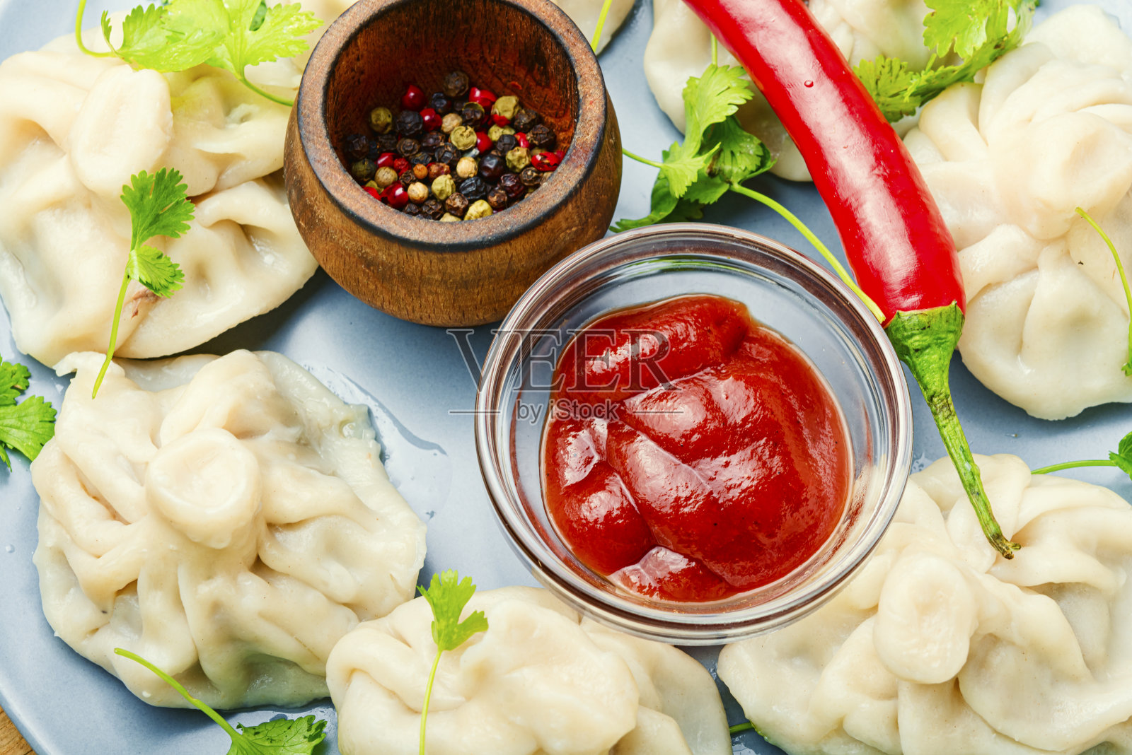 Khinkali有肉照片摄影图片