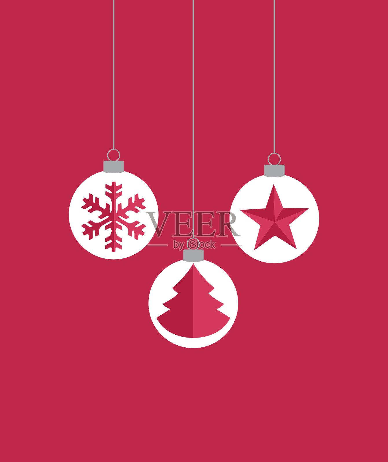 装饰圣诞球插画图片素材