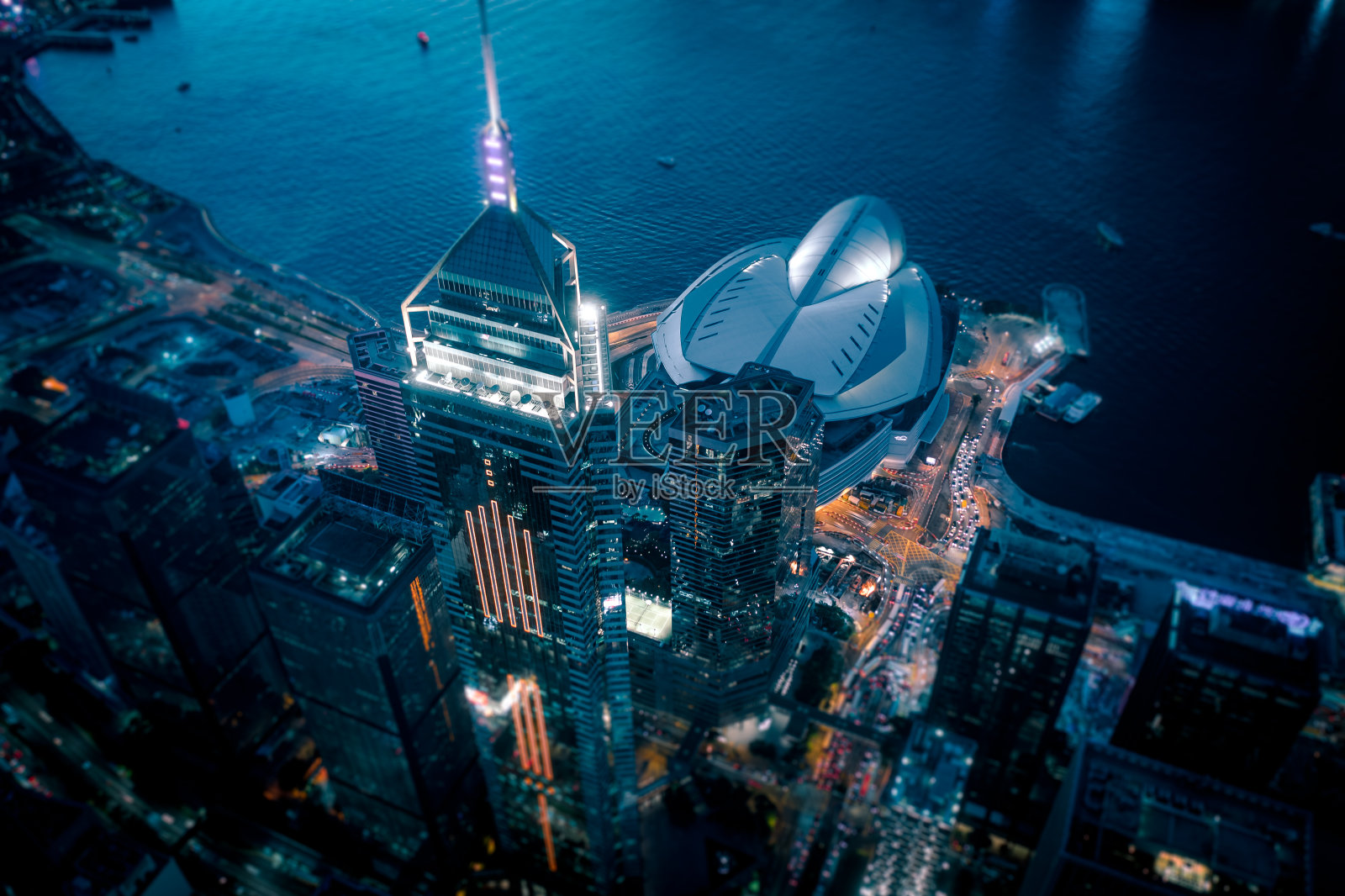 香港会议展览中心及摩天大楼照片摄影图片