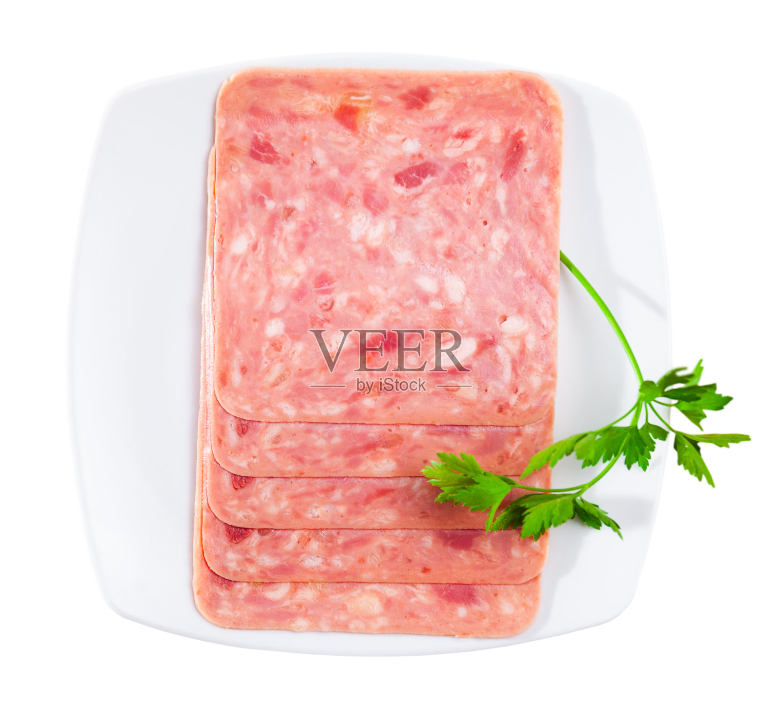 切火腿剁碎猪肉,没有人照片摄影图片