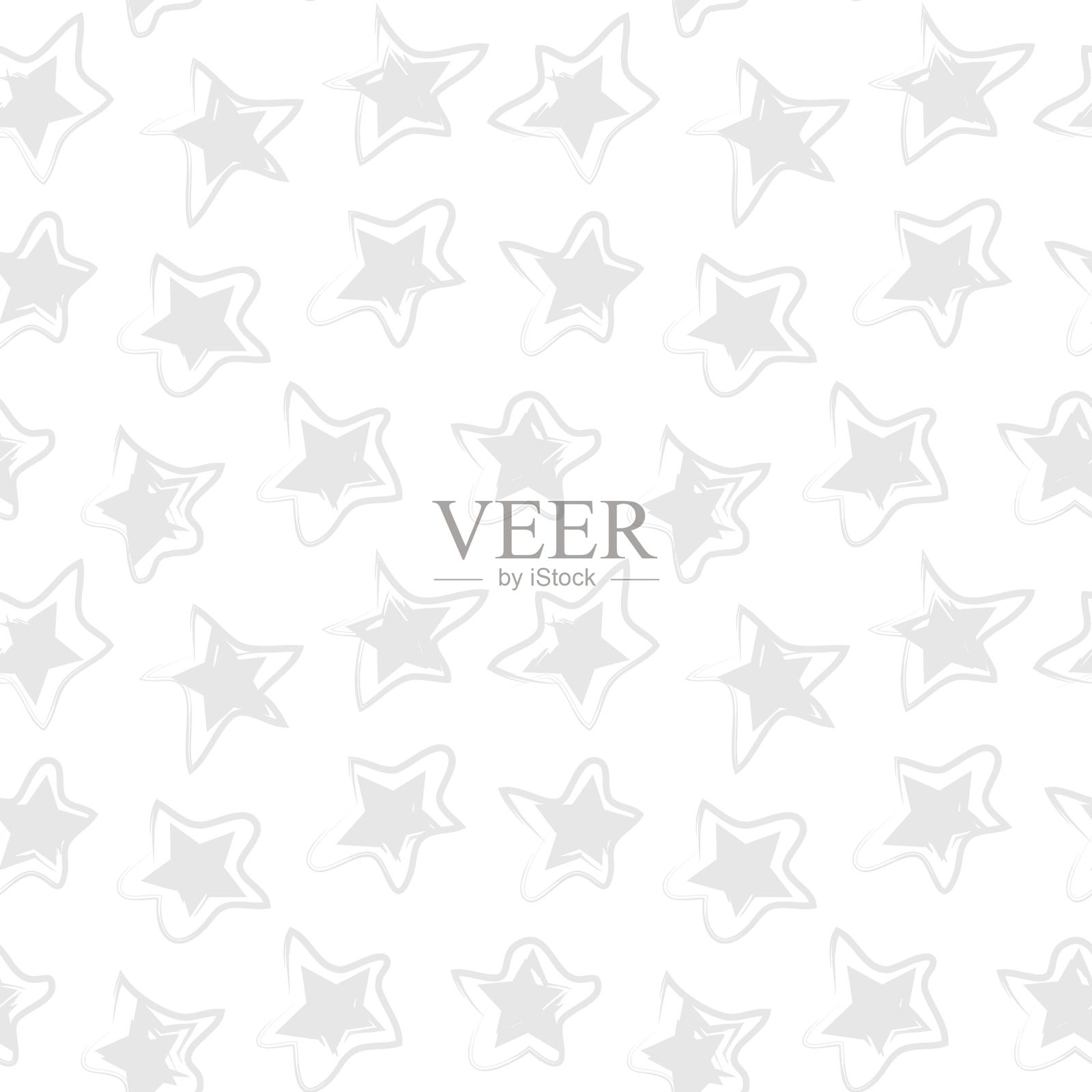 白星抽象笔触无缝图案背景插画图片素材