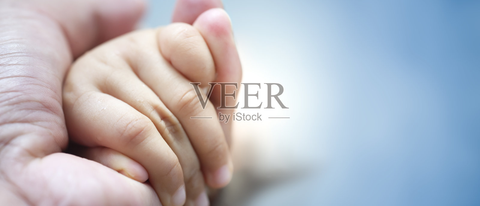 宝宝用全景图的形式握着爸爸的手照片摄影图片