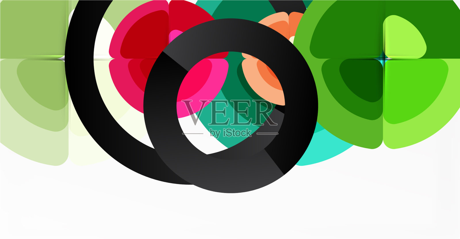 抽象背景时尚色圈插画图片素材