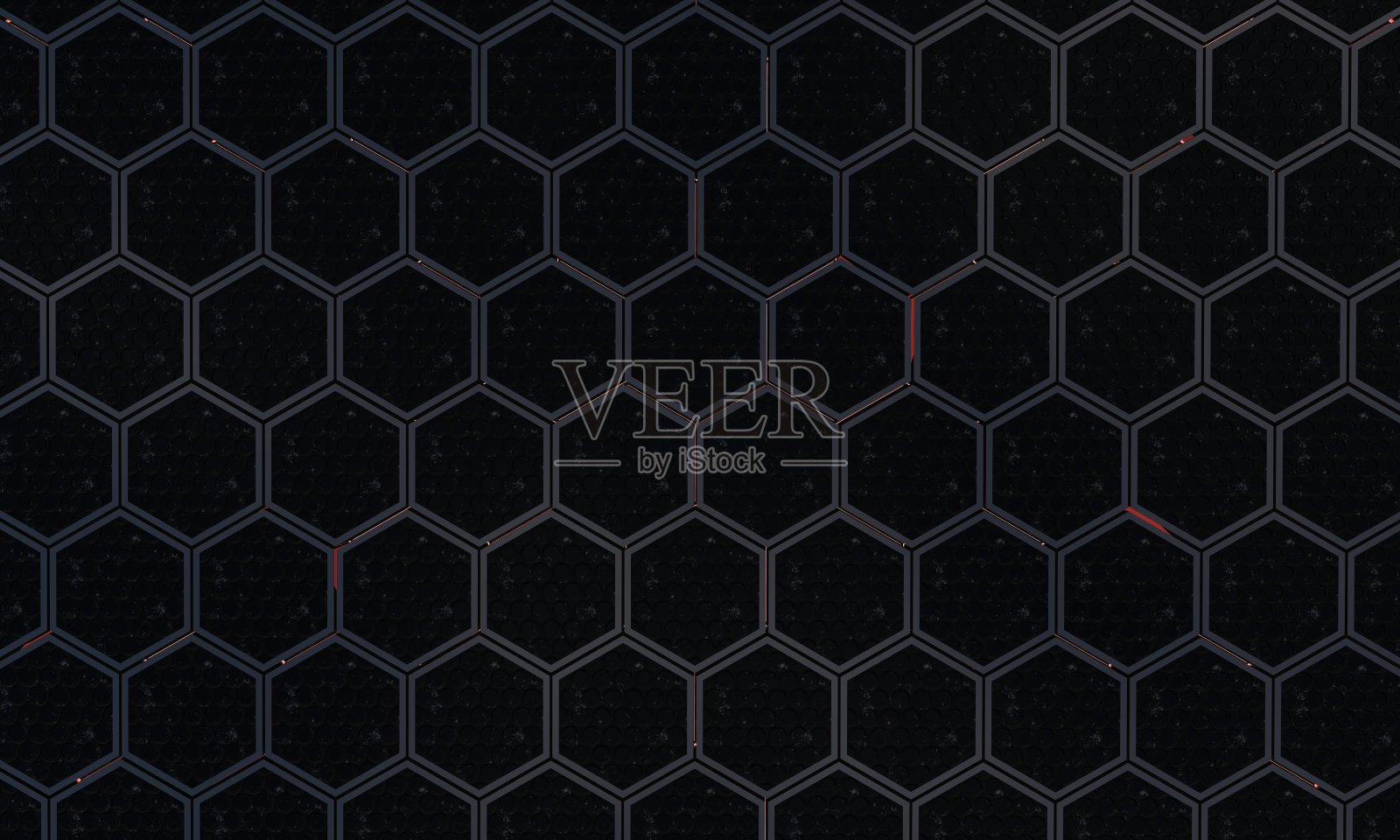 抽象的六角形与金属板纹理背景照片摄影图片