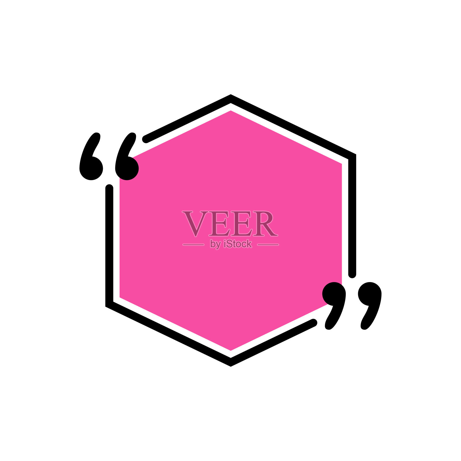 引用图标矢量。引号提纲,引号,引号或引语集合。矢量线艺术插图孤立的白色背景。插画图片素材