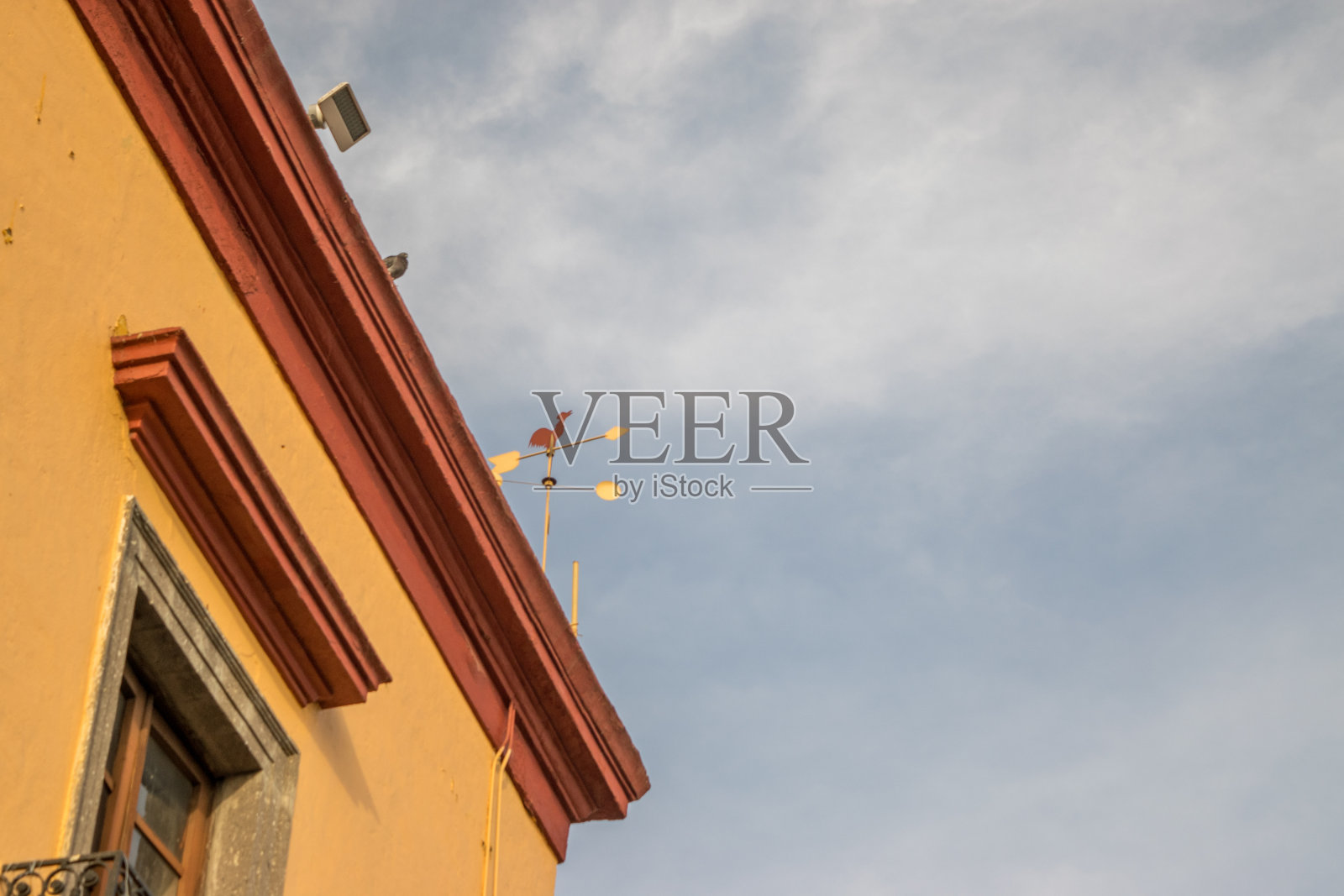 传统墨西哥黄色立面照片摄影图片