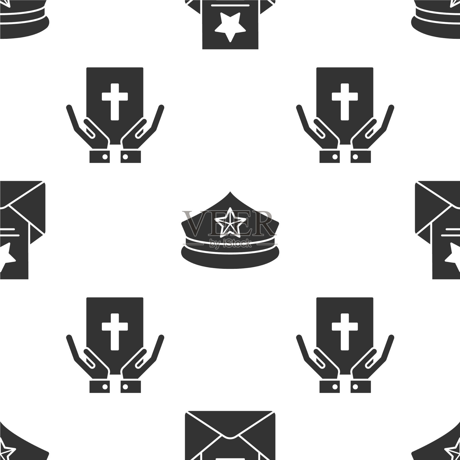 戴上带帽徽的逮捕令警察帽图标素材