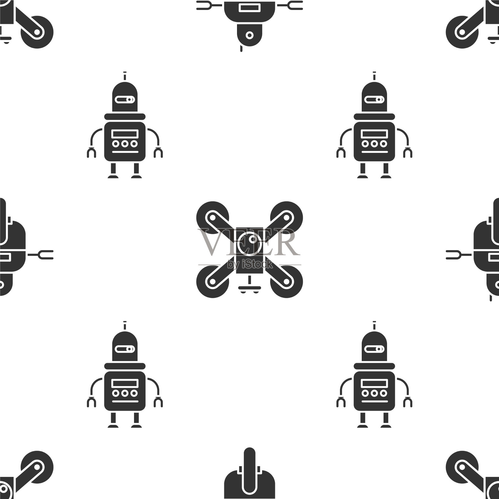 让无人机带着摄像机飞行图标素材