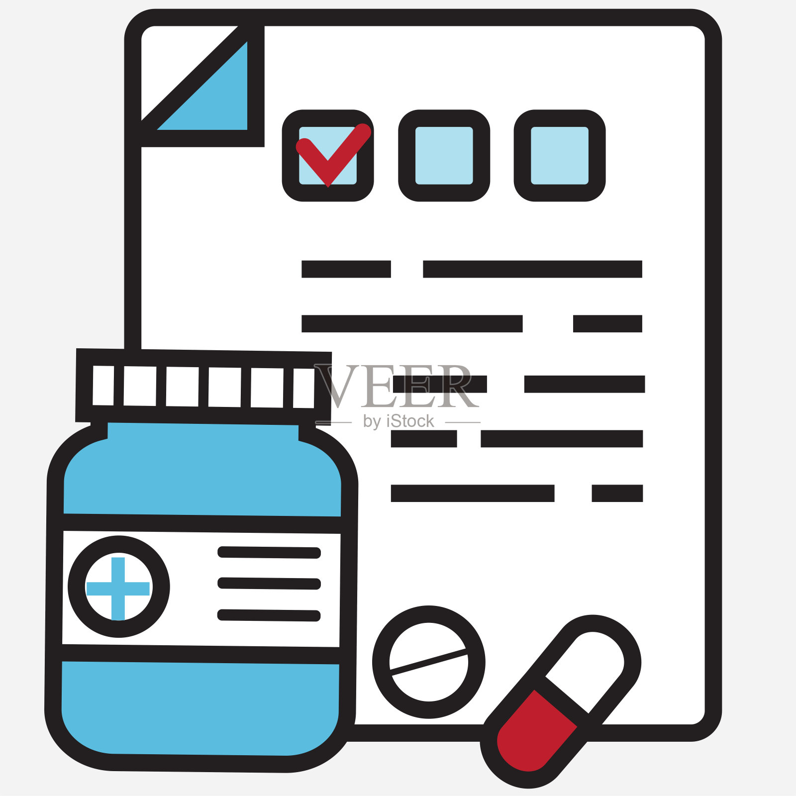处方图标矢量网页设计,书籍,杂志,海报,广告,应用程序插画图片素材