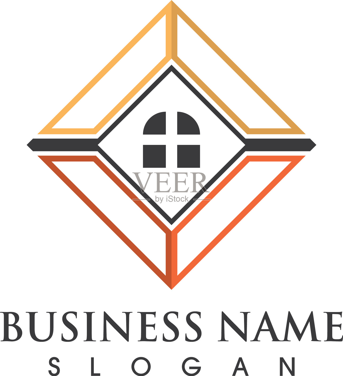 家标志和符号线插画图片素材