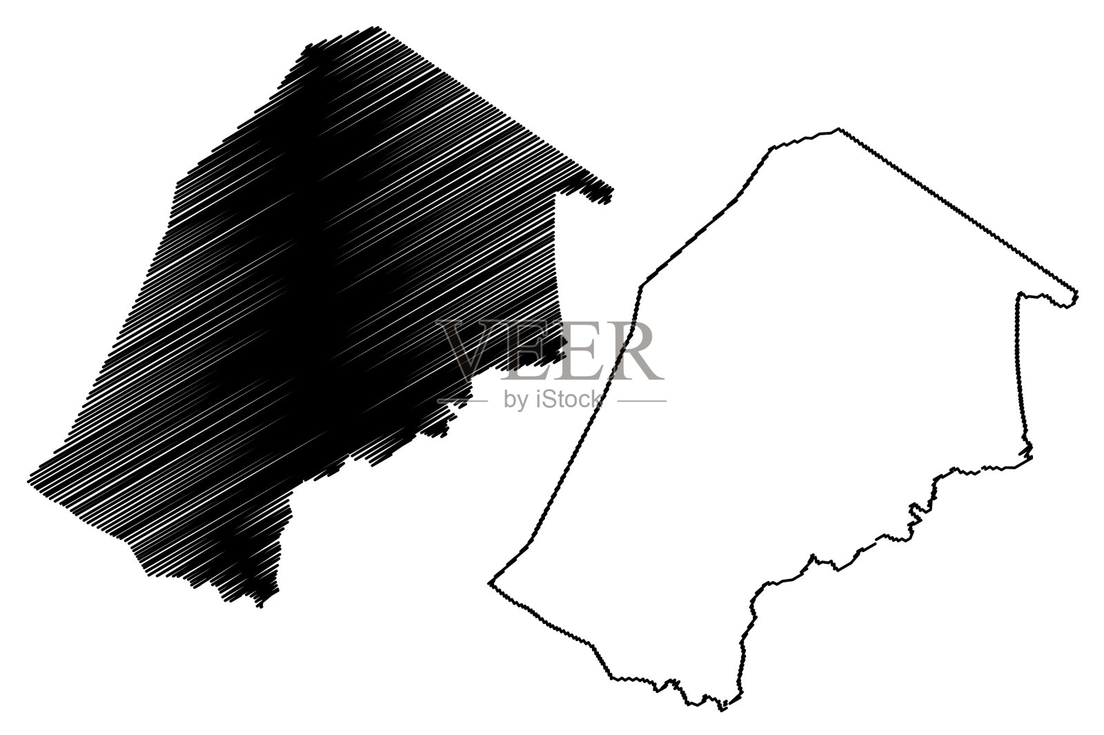 斯威士兰王国斯瓦蒂尼地图插画图片素材