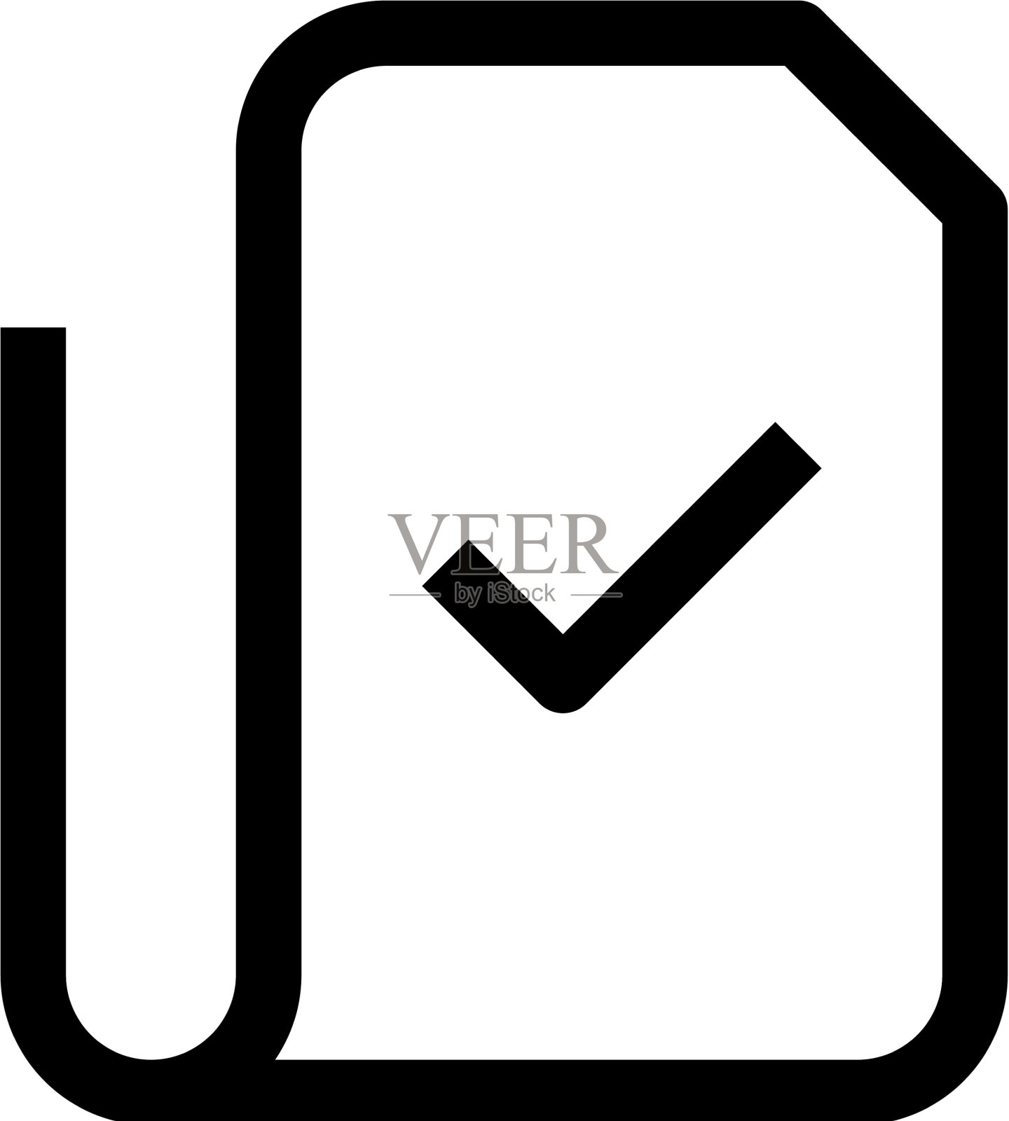 工作上的图标设计检查纸符号简单图标素材