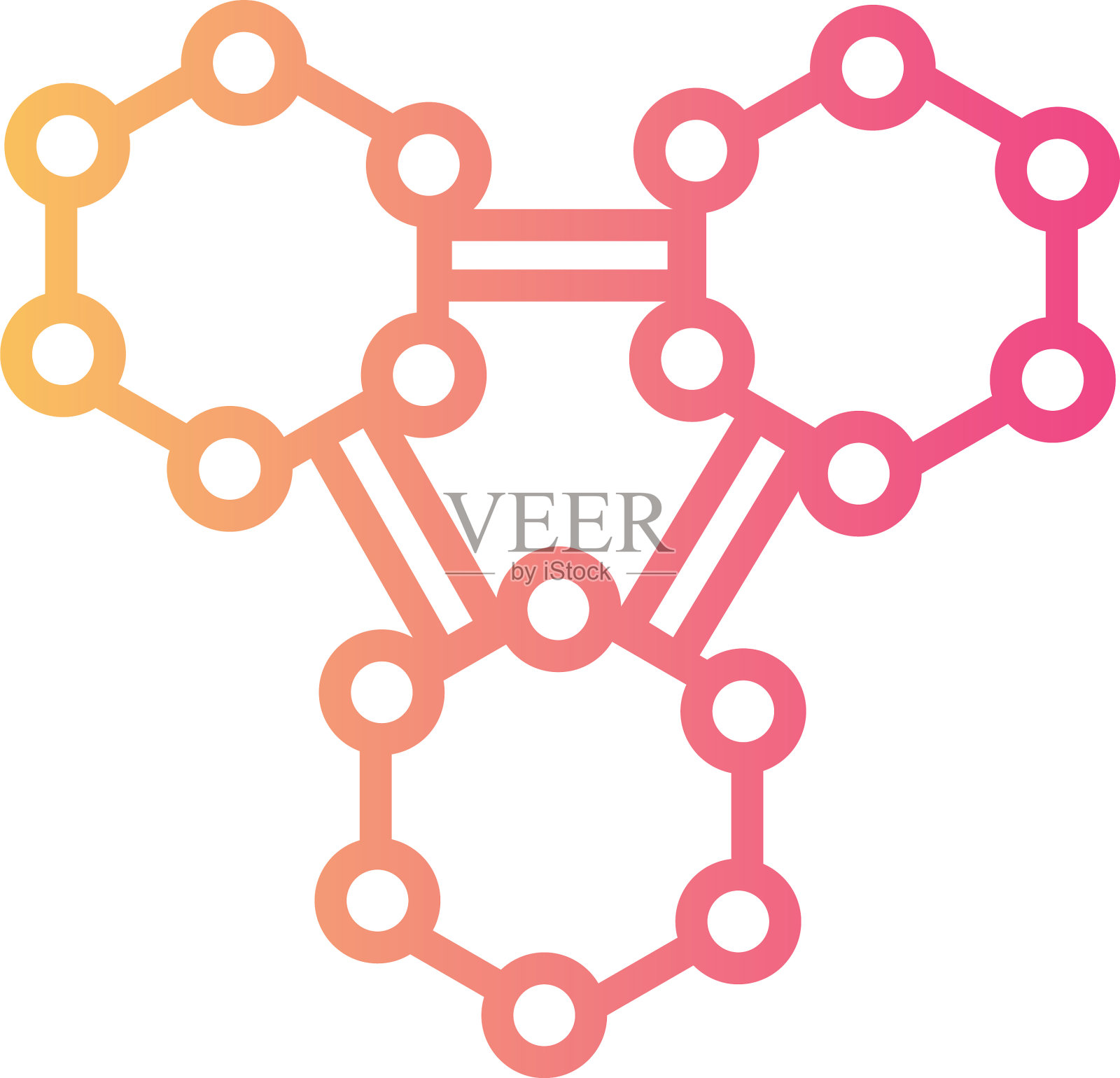 DNA分子结构医学符号线性设计元素图片