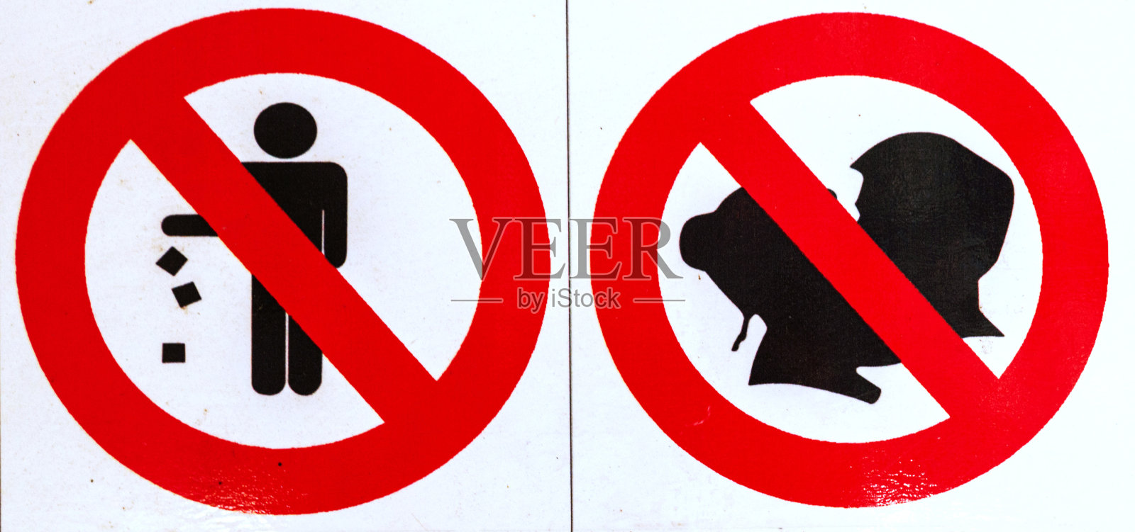 缅甸(缅甸)仰光,禁止标志在车内ââ不要kissââ和ââ不要litterââ照片摄影图片