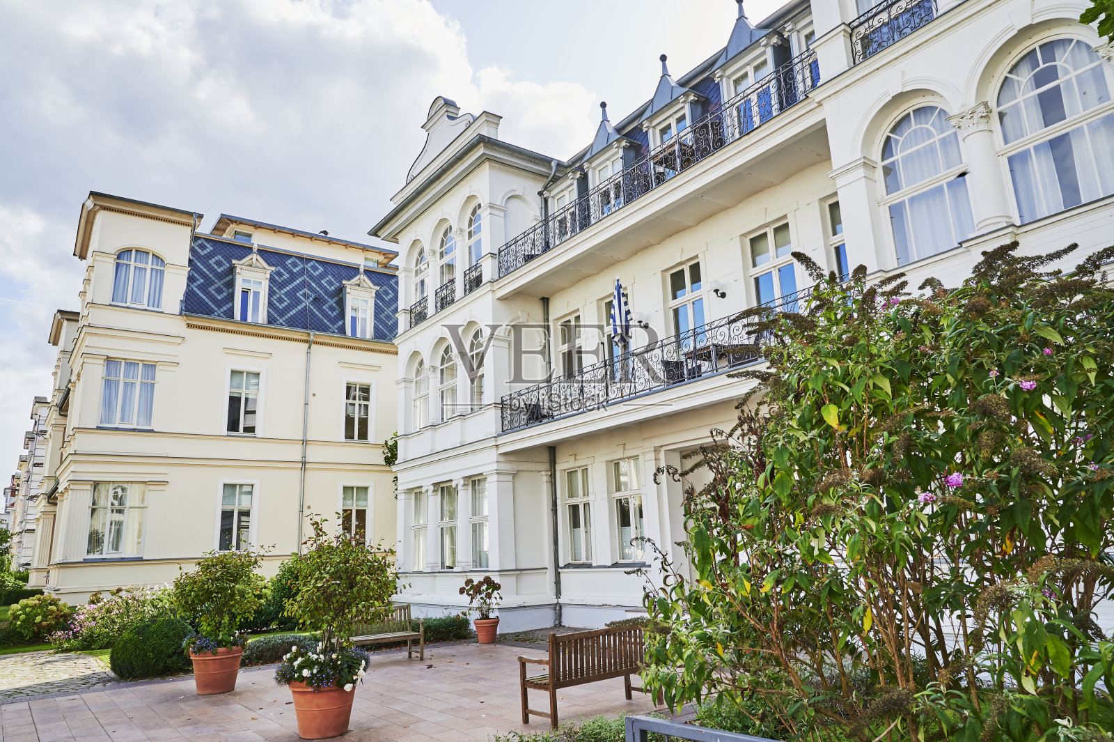 城市景观班辛岛Usedom。照片摄影图片