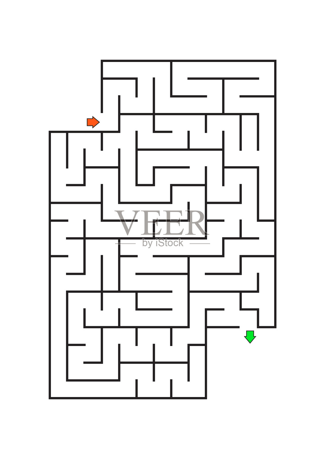 可打印的迷宫迷宫游戏的孩子工作表插画图片素材