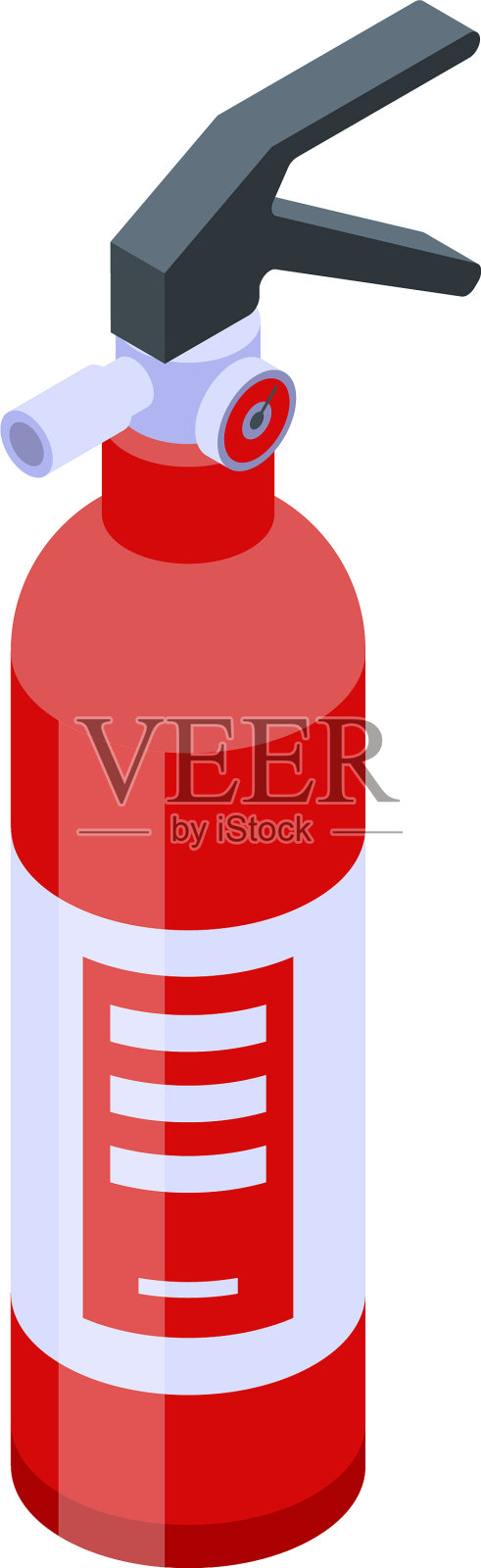 泡沫灭火器图标等距样式插画图片素材