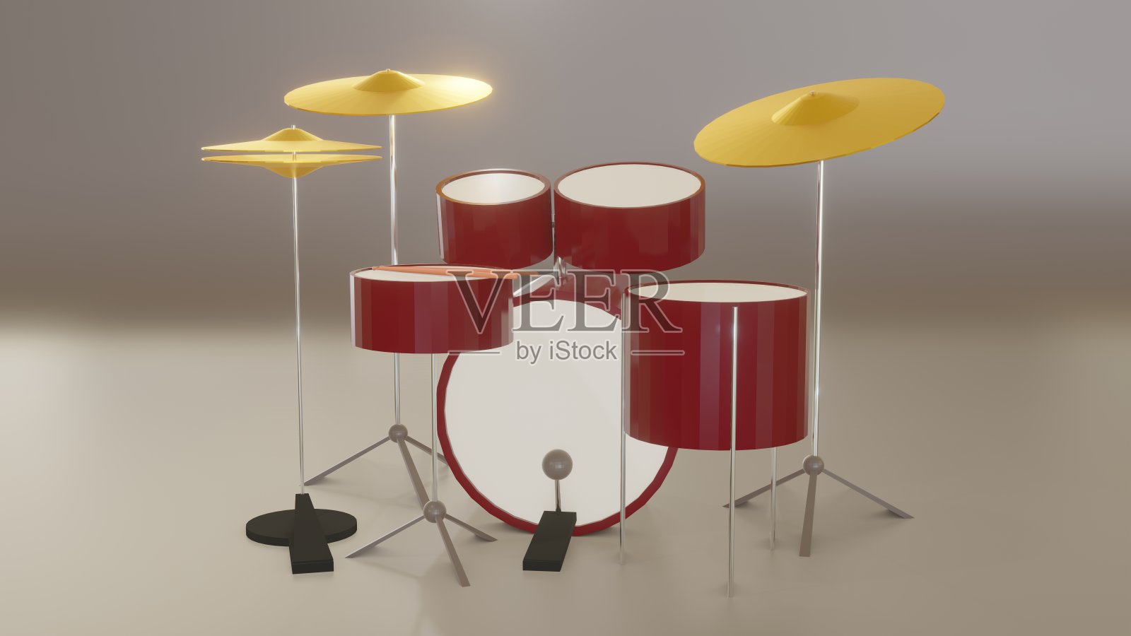 低聚鼓套件照片摄影图片