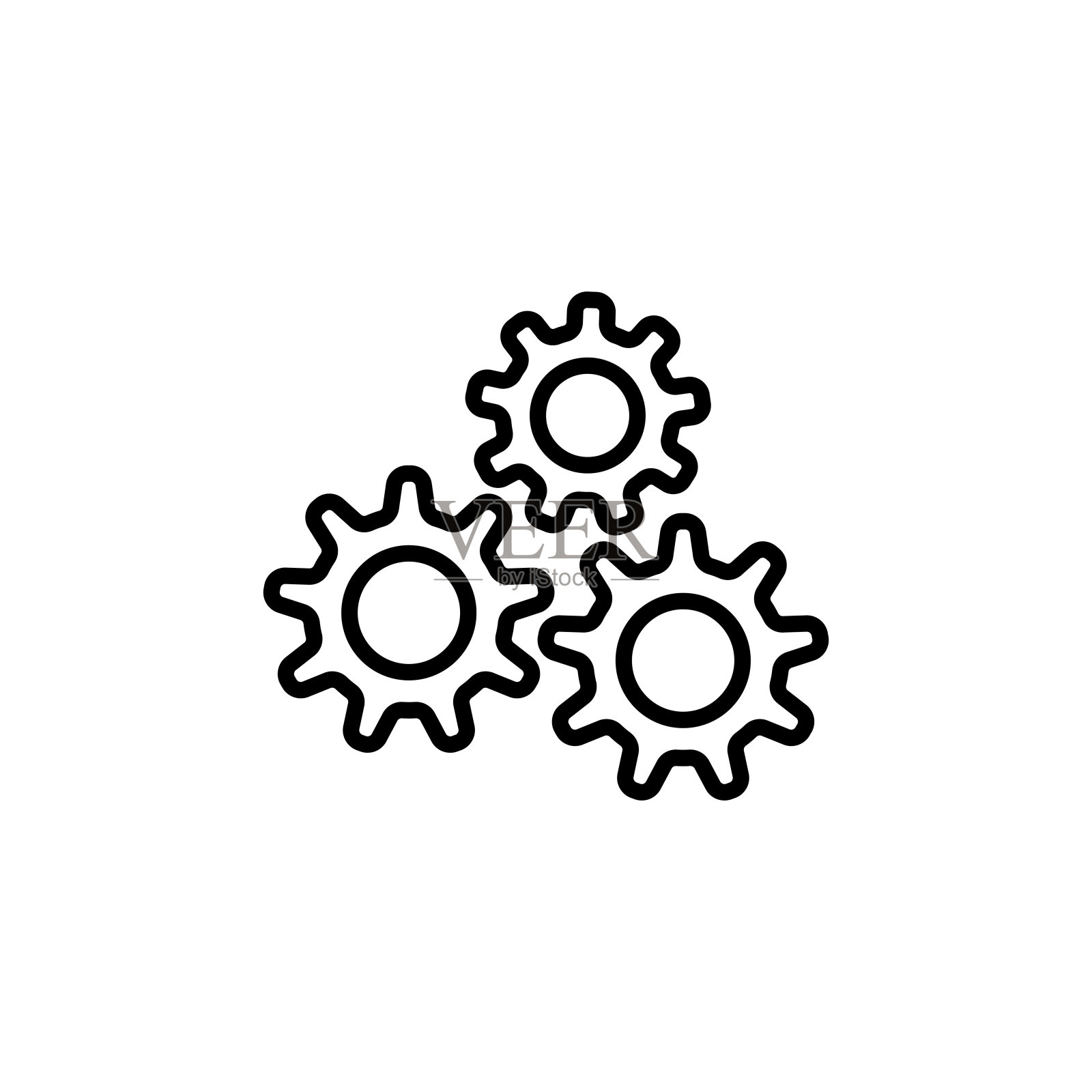 齿轮图标矢量设计模板图标素材