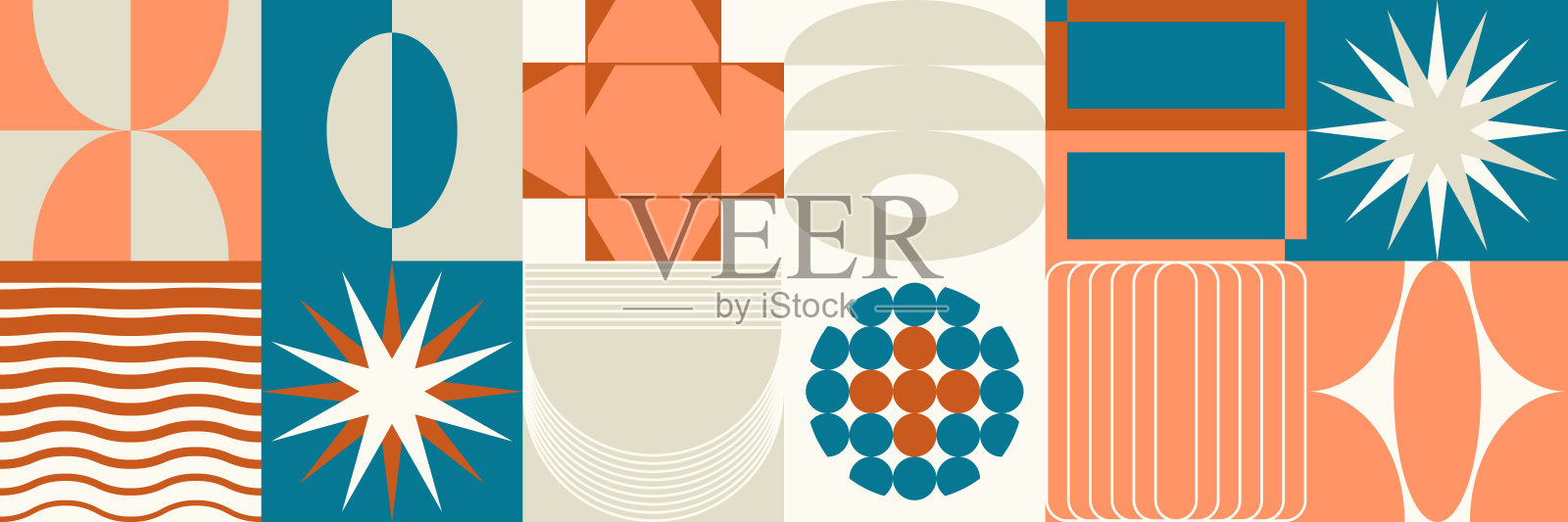 不寻常的抽象几何艺术品构成插画图片素材