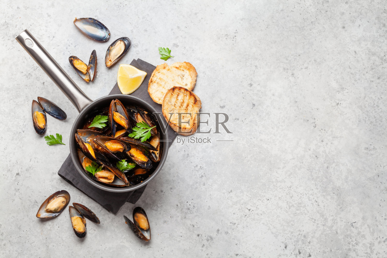 传统海鲜贻贝照片摄影图片