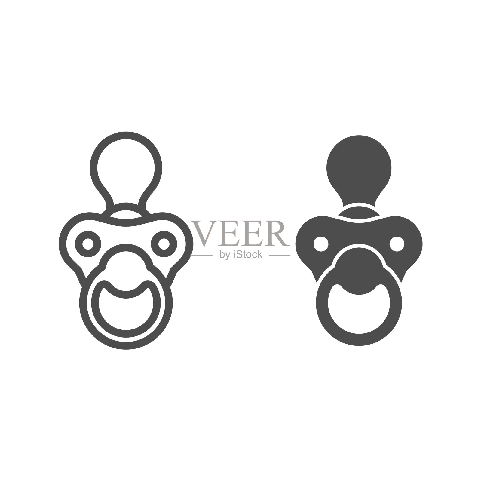 手环线和固体图标儿童硅胶图标素材