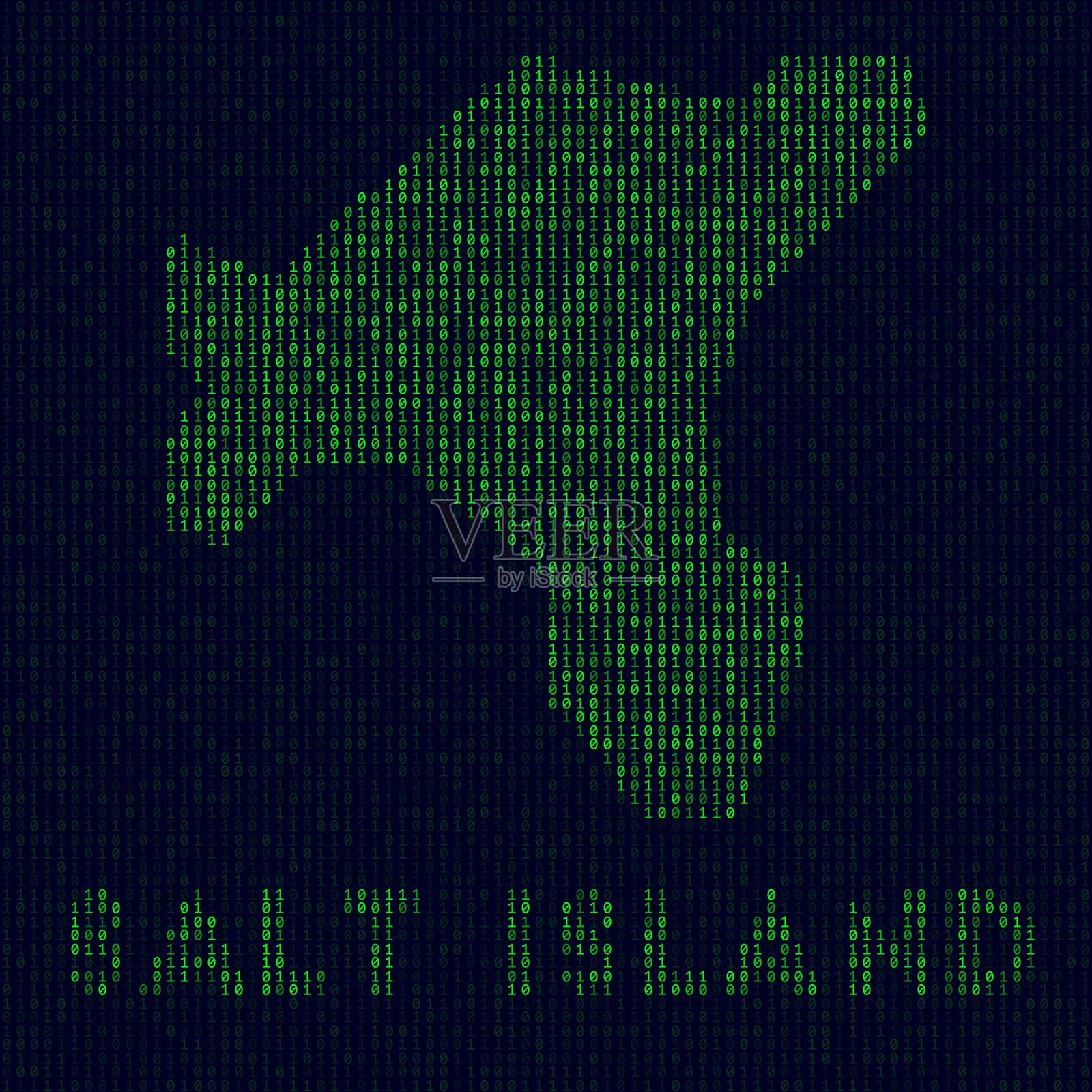 数字盐岛标志。插画图片素材