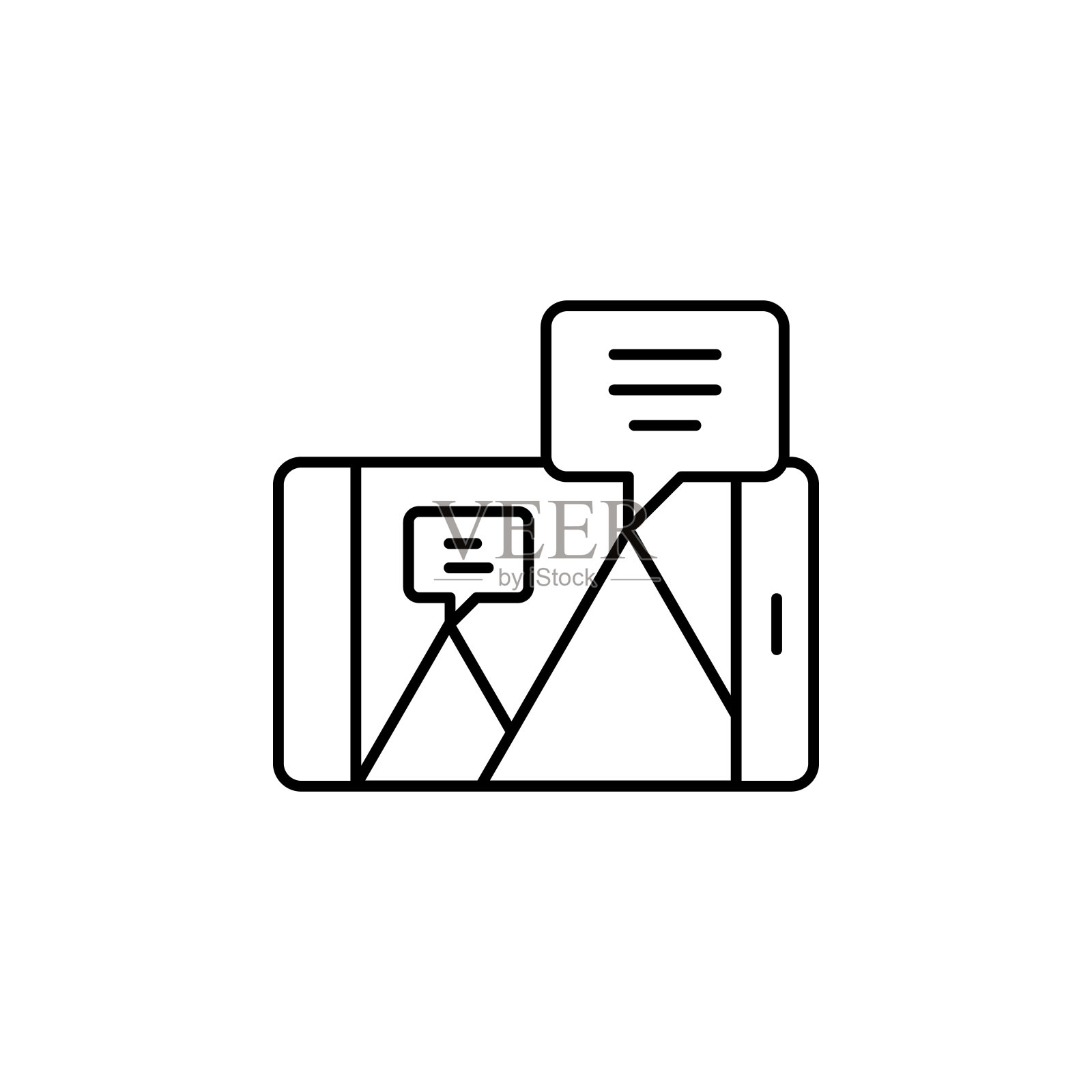 徒步旅行,增强现实,移动图标。增强现实元素图标图标素材