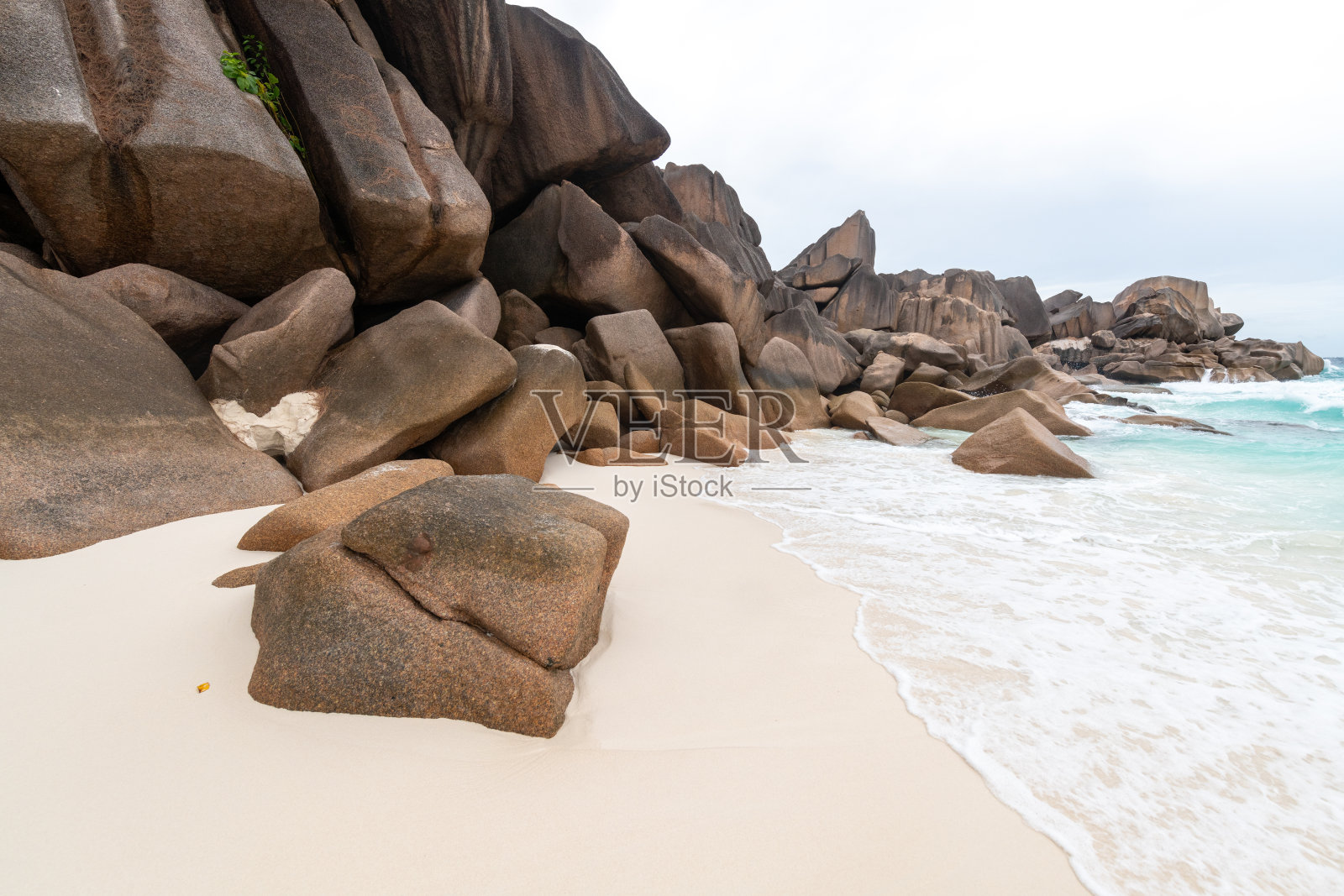 塞舌尔普拉兰岛格兰安斯海滩照片摄影图片