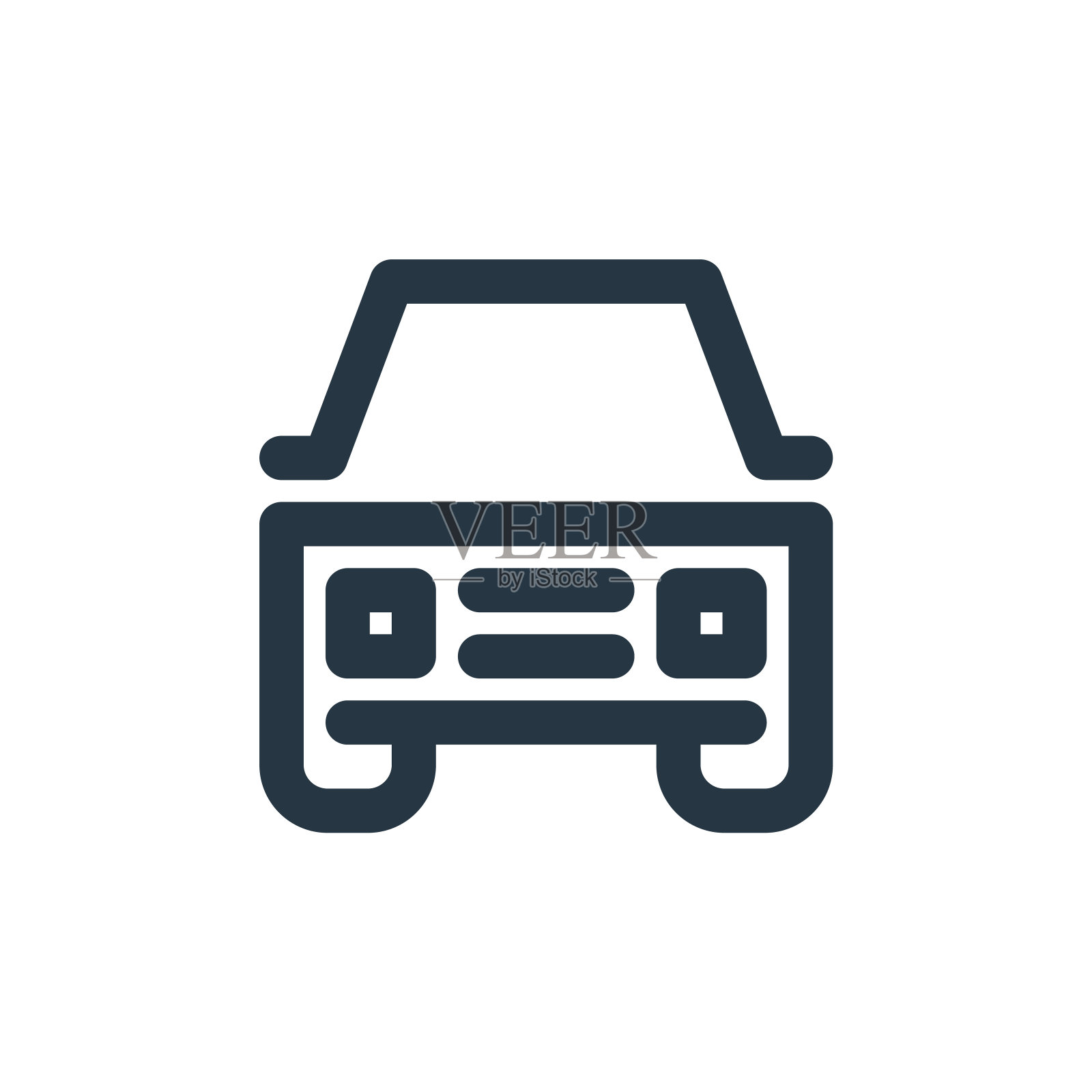 汽车图标矢量从交通概念。细线插图的汽车可编辑的笔触。汽车线性标志,用于web和移动应用程序,标志,印刷媒体。图标素材