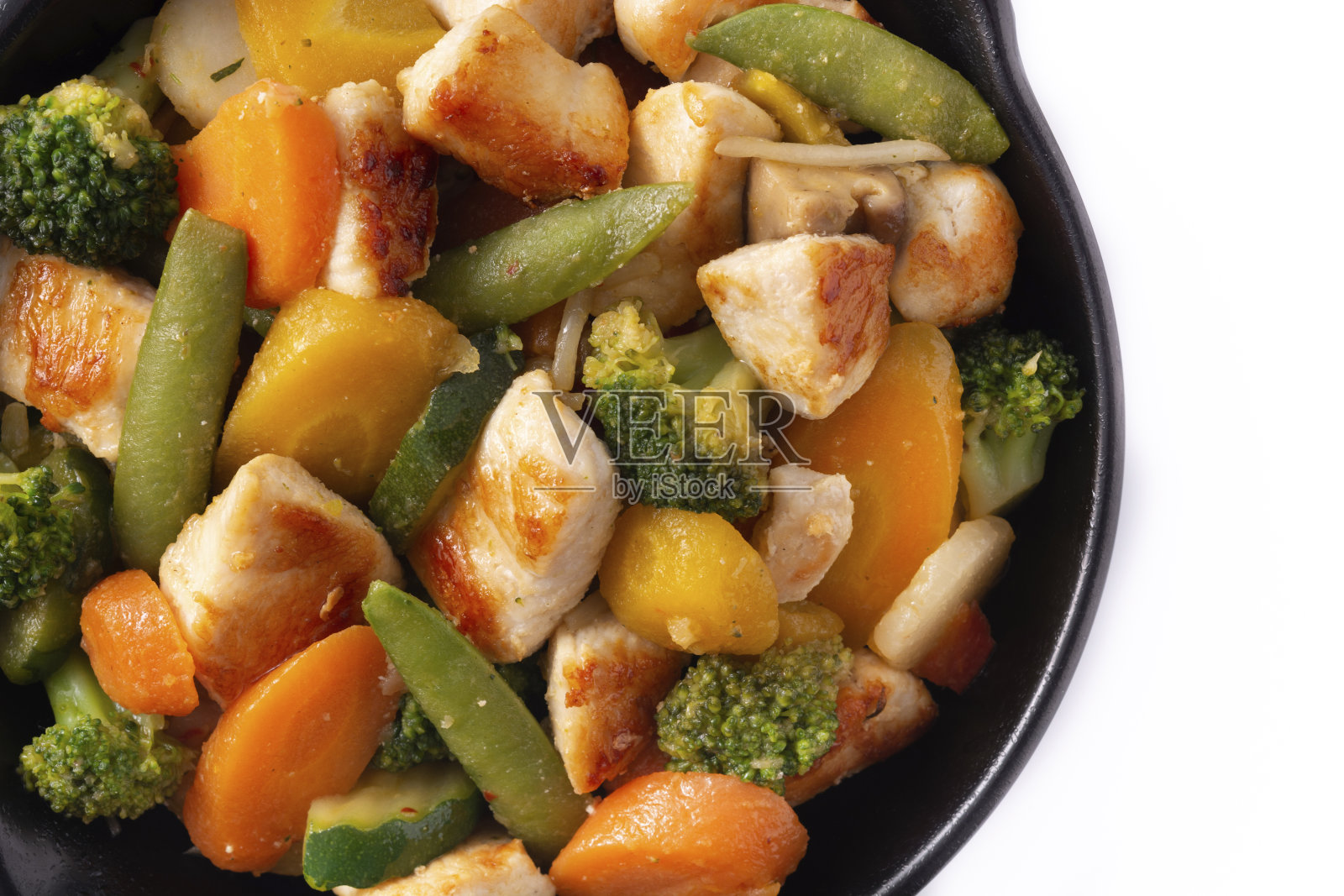 用青菜炒鸡照片摄影图片