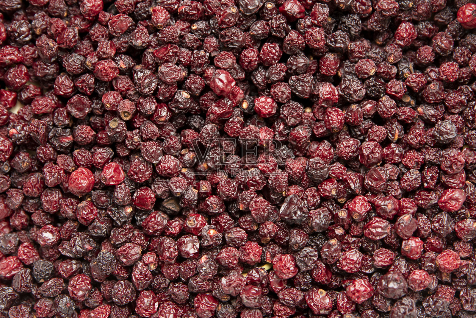 Dryied樱桃。天然食品。自然的礼物。照片摄影图片