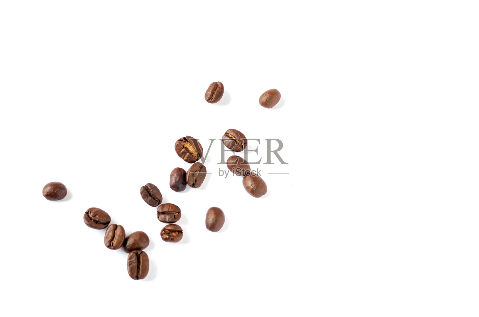 咖啡豆。孤立在白色背景上。照片摄影图片