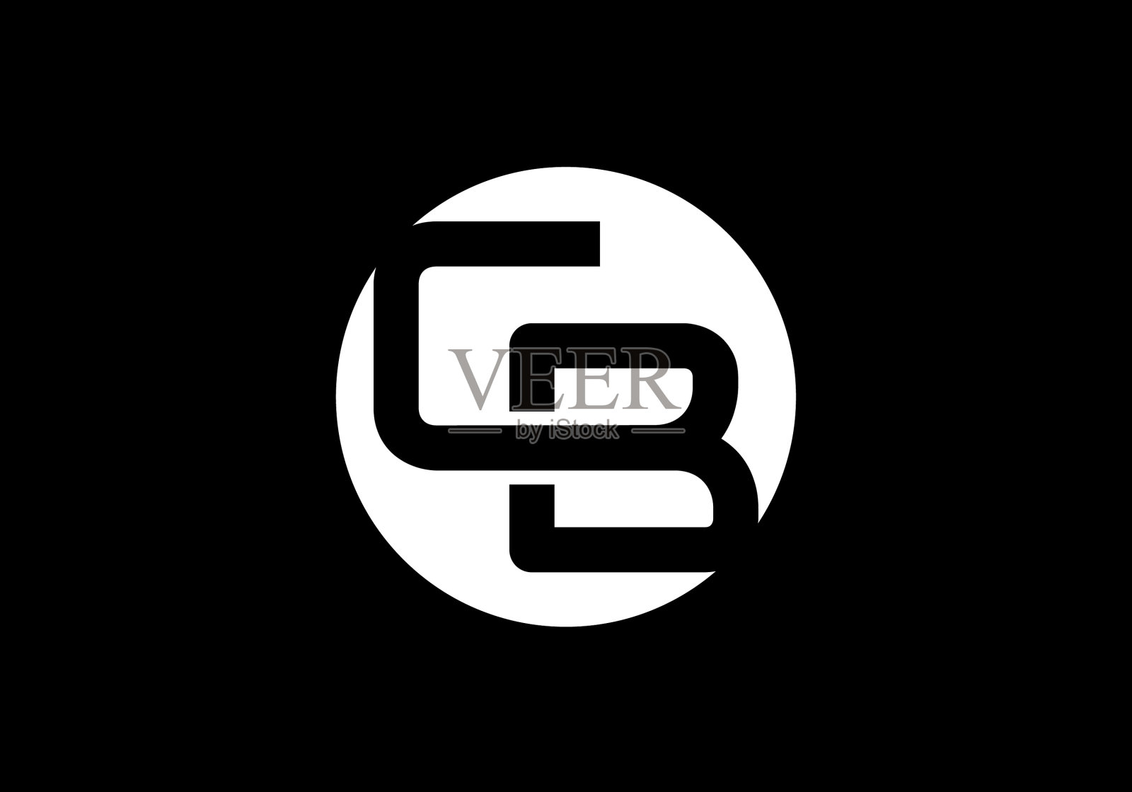 b首字母logo设计模板图形插画图片素材